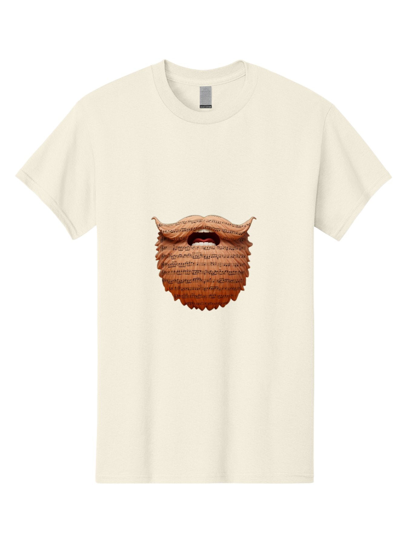 The-Barber-Of-Seville Men'S Graphic Tee, 100% Cotton, Comfortable Casual Summer Wear, Machine Washable, Musical Notes, Bearded Man, Singing, Music Art, Creative Illustration, Sheet Music, Melodic, Harmony, Vocal Performance, Bad834 8