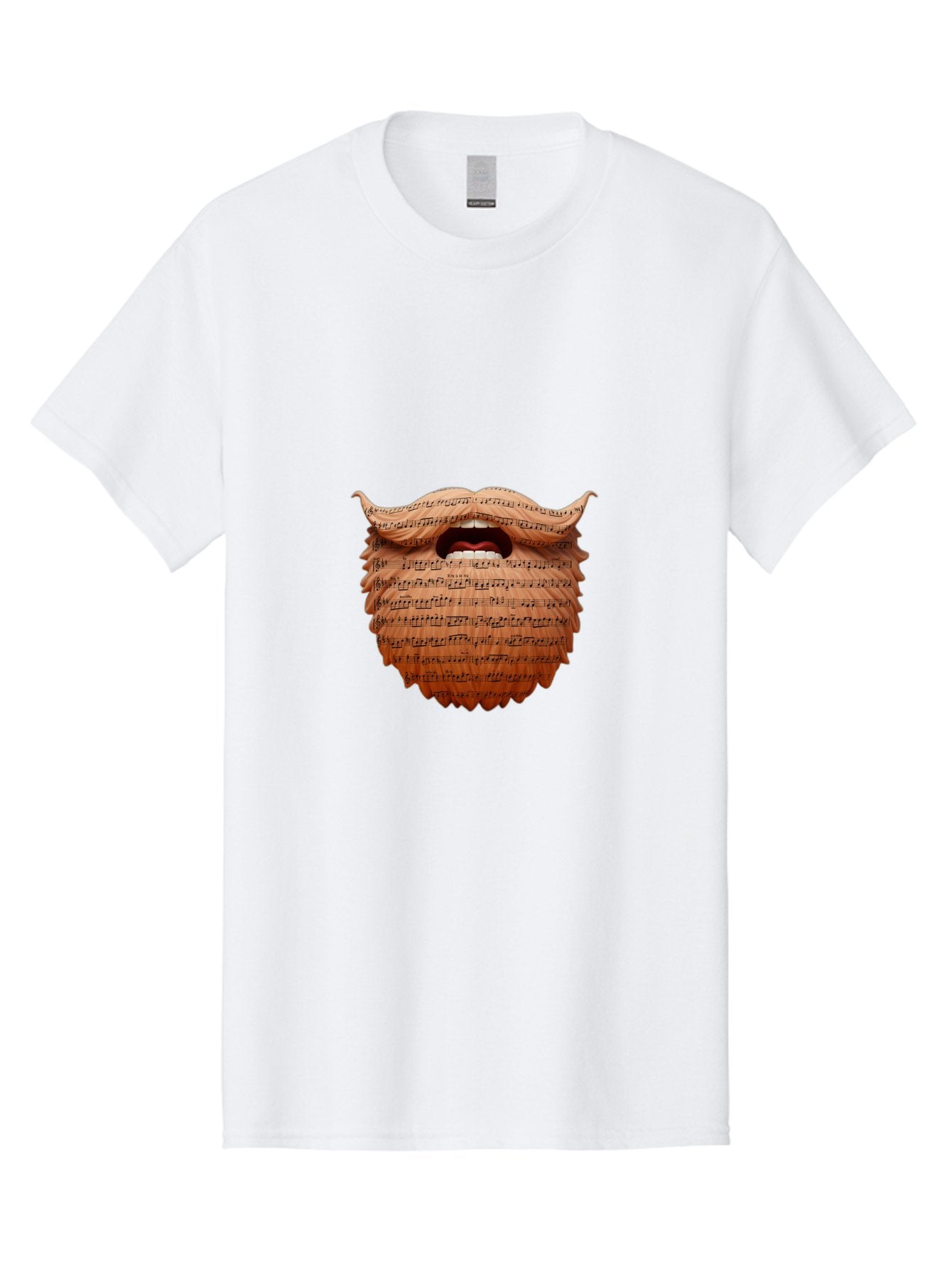 The-Barber-Of-Seville Men'S Graphic Tee, 100% Cotton, Comfortable Casual Summer Wear, Machine Washable, Musical Notes, Bearded Man, Singing, Music Art, Creative Illustration, Sheet Music, Melodic, Harmony, Vocal Performance, Bad834 12