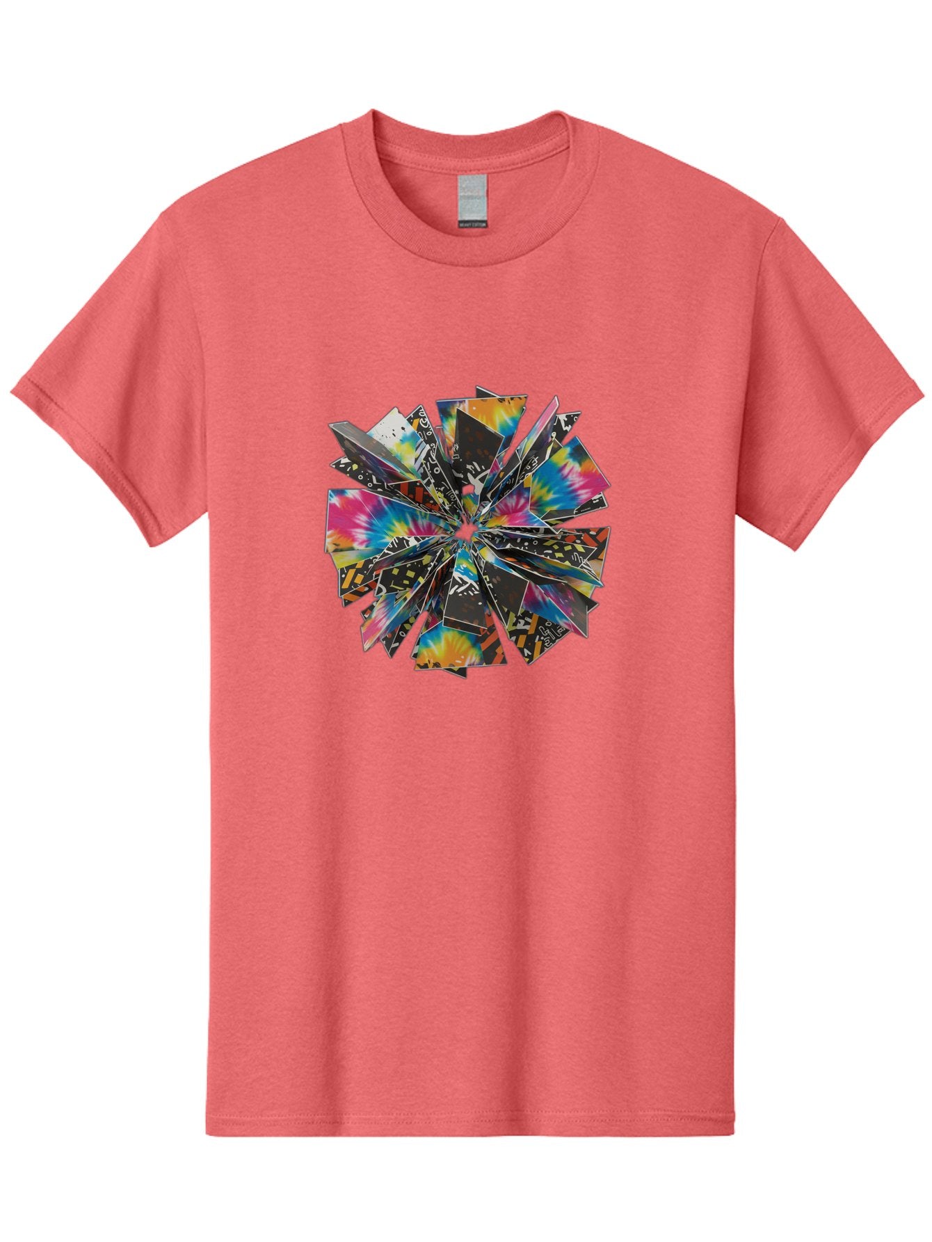 Tiedye-Brochure Men'S Graphic Tee, 100% Cotton, Comfortable Casual Summer Wear, Machine Washable, Tie-Dye Patterns, Colorful Designs, Abstract Shapes, Playful Graphics, Vibrant Colors, Tie-Dye Art, Spinning Shapes, Creative Visuals, Bad841 15
