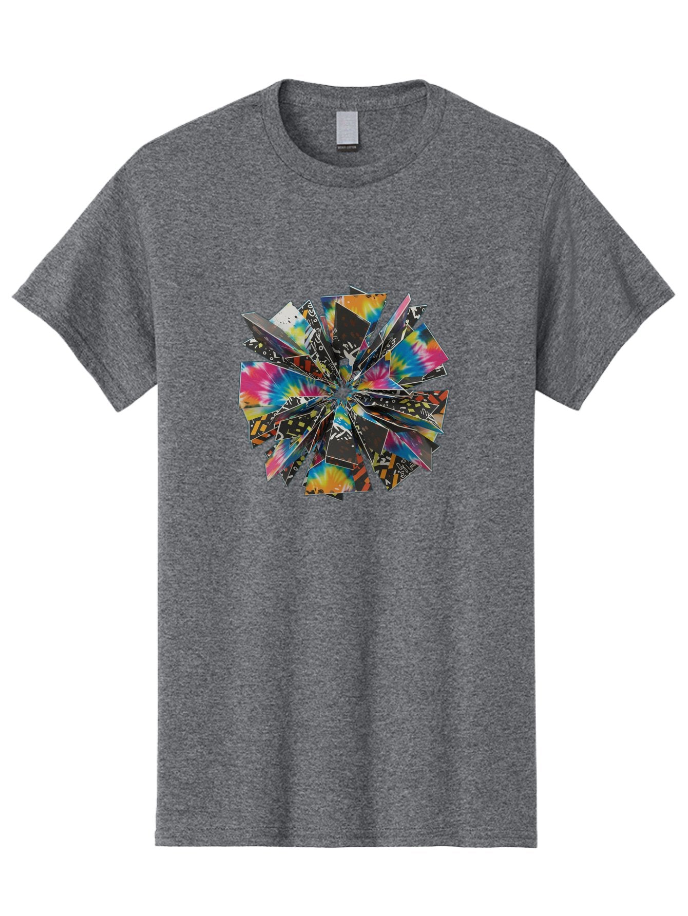 Tiedye-Brochure Men'S Graphic Tee, 100% Cotton, Comfortable Casual Summer Wear, Machine Washable, Tie-Dye Patterns, Colorful Designs, Abstract Shapes, Playful Graphics, Vibrant Colors, Tie-Dye Art, Spinning Shapes, Creative Visuals, Bad841 9