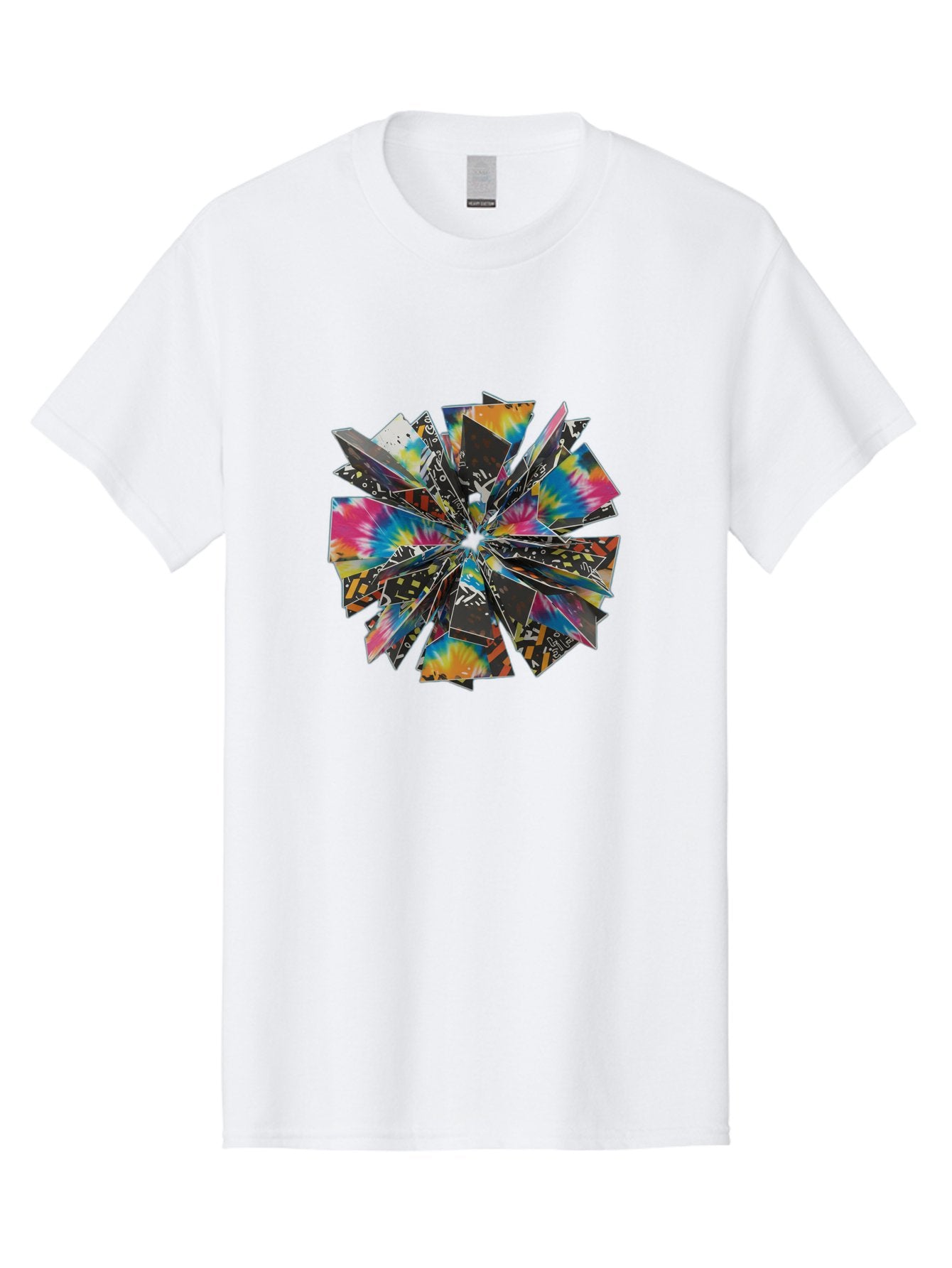 Tiedye-Brochure Men'S Graphic Tee, 100% Cotton, Comfortable Casual Summer Wear, Machine Washable, Tie-Dye Patterns, Colorful Designs, Abstract Shapes, Playful Graphics, Vibrant Colors, Tie-Dye Art, Spinning Shapes, Creative Visuals, Bad841 5