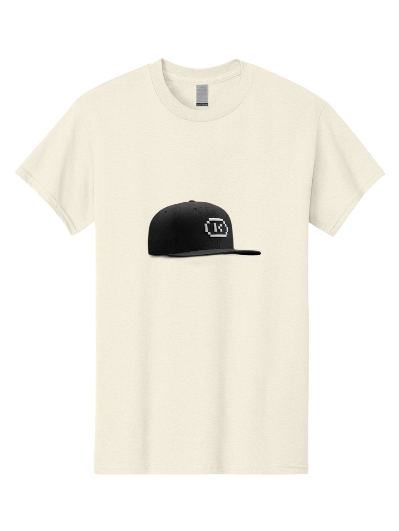 Tk-Baseball-Hat Men'S Graphic Tee, 100% Cotton, Comfortable Casual Summer Wear, Machine Washable, Black Baseball Cap, Pixel Art Logo, White 'R' Emblem, Trendy Headwear, Streetwear Fashion, Casual Style, Urban Apparel, Gamer Accessories, Bad845 3