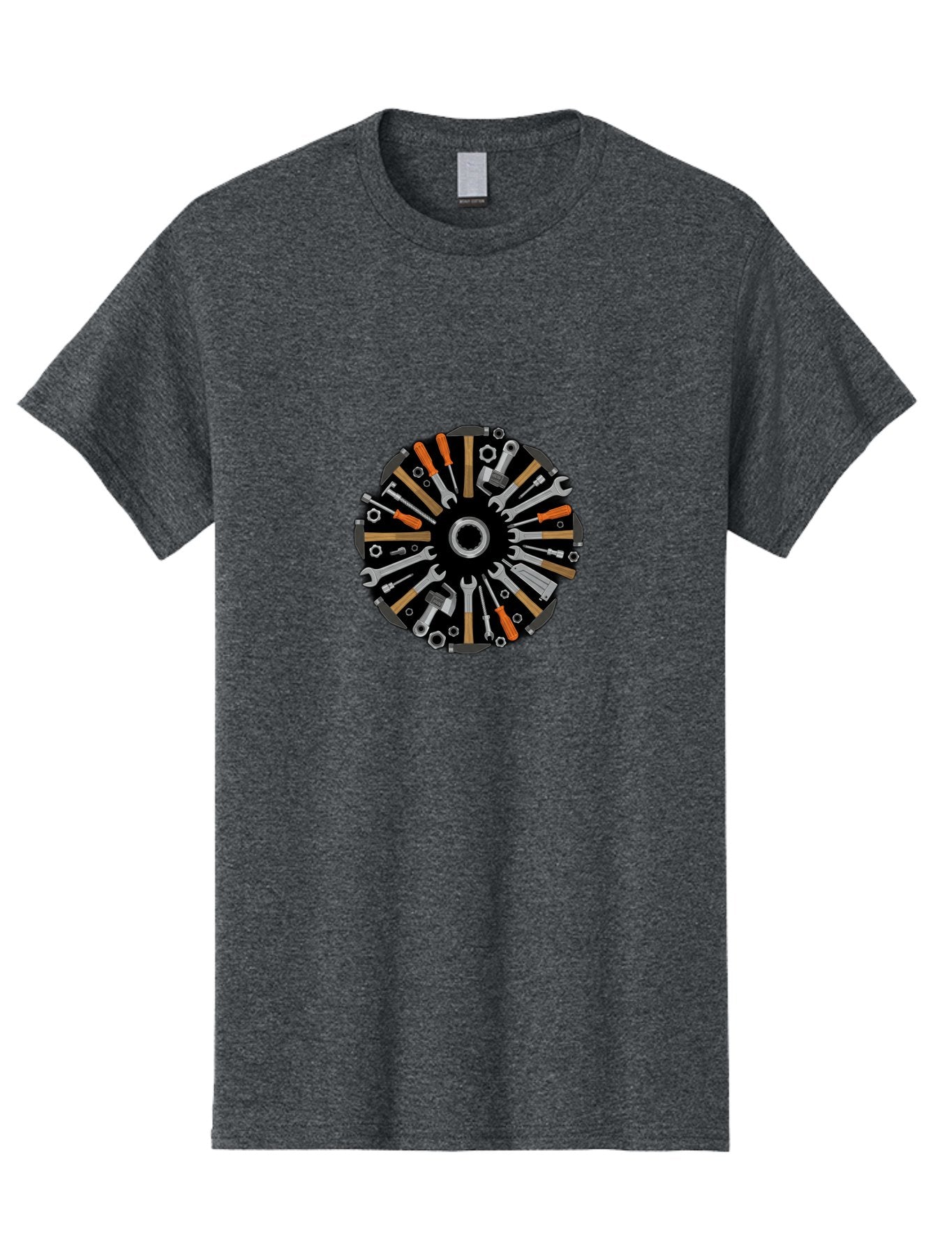 Tool-Wheel Men'S Graphic Tee, 100% Cotton, Comfortable Casual Summer Wear, Machine Washable, Wrenches, Screwdrivers, Pliers, Hand Tools, Diy, Toolbox, Hardware, Mechanics, Repair, Maintenance Bad846 4