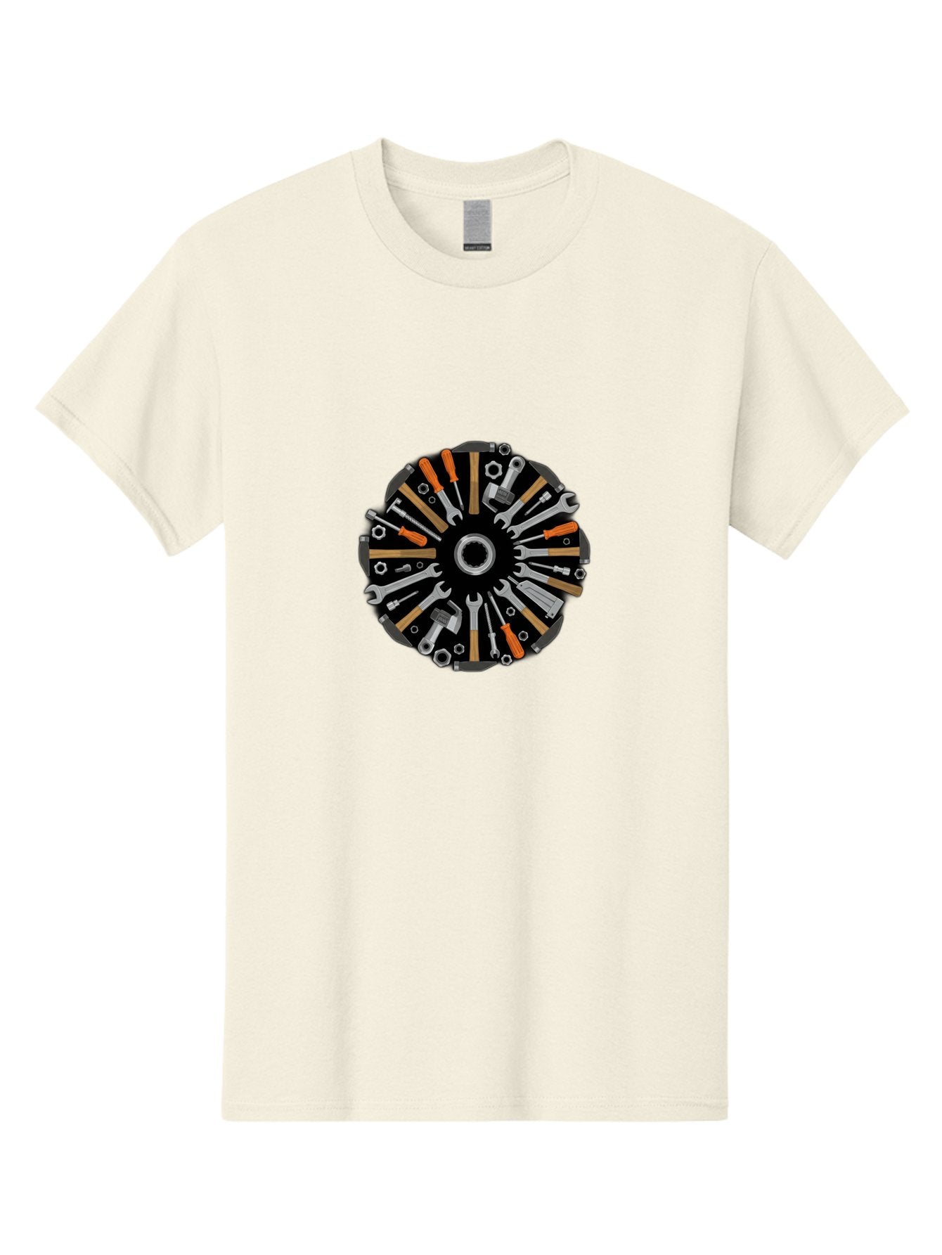 Tool-Wheel Men'S Graphic Tee, 100% Cotton, Comfortable Casual Summer Wear, Machine Washable, Wrenches, Screwdrivers, Pliers, Hand Tools, Diy, Toolbox, Hardware, Mechanics, Repair, Maintenance Bad846 13