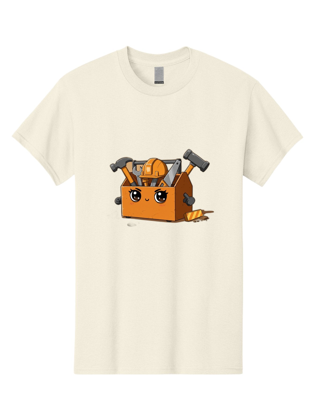 Toolbox-3 Men'S Graphic Tee, 100% Cotton, Comfortable Casual Summer Wear, Machine Washable, Toolbox With Tools, Cartoon Style, Adorable Character, Hammer, Saw, Wrench, Hard Hat, Diy, Handyman, Construction Equipment, Cartoon Character Bad849 7