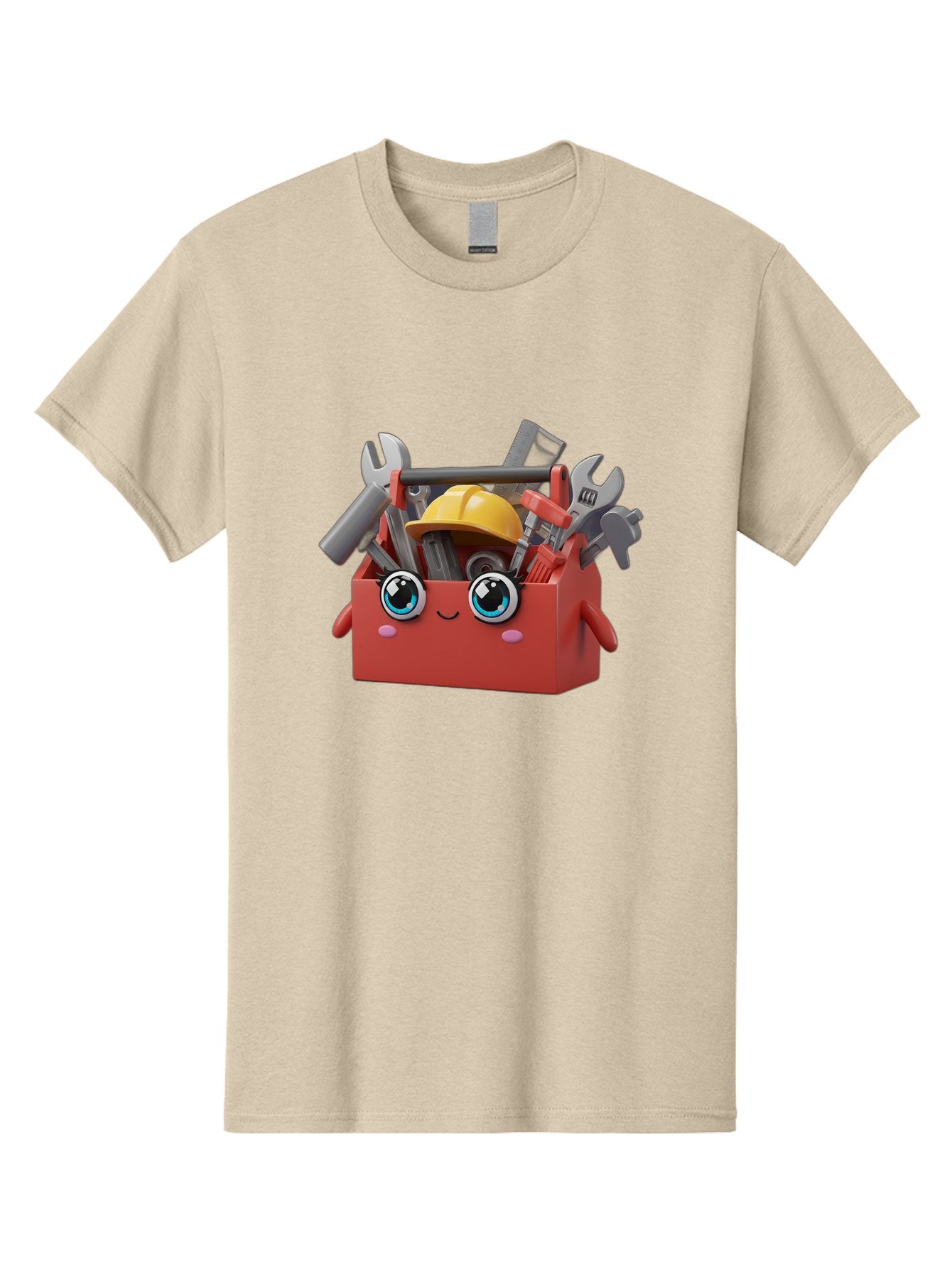 Toolbox Men'S Graphic Tee, 100% Cotton, Comfortable Casual Summer Wear, Machine Washable, Toolbox With Tools, Construction Equipment, Cartoon Character, 3D Illustration, Wrenches, Pliers, Hammer, Hard Hat, Diy Project, Handyman, Repair, Bad851 10