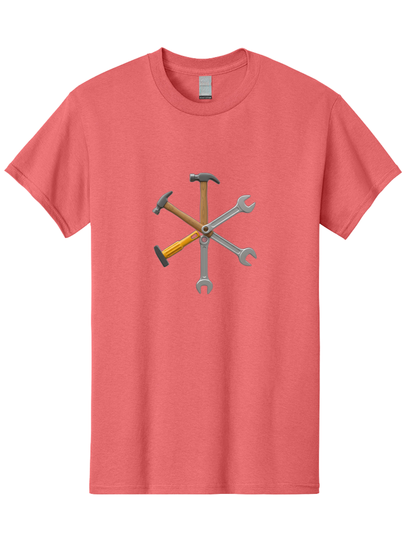 Tools Men'S Graphic Tee, 100% Cotton, Comfortable Casual Summer Wear, Machine Washable, Hammer, Screwdriver, Wrenches, Diy Tools, Hand Tools, Hardware, Toolset, Carpentry Tools, Construction Equipment, Repair Tools Bad853 15