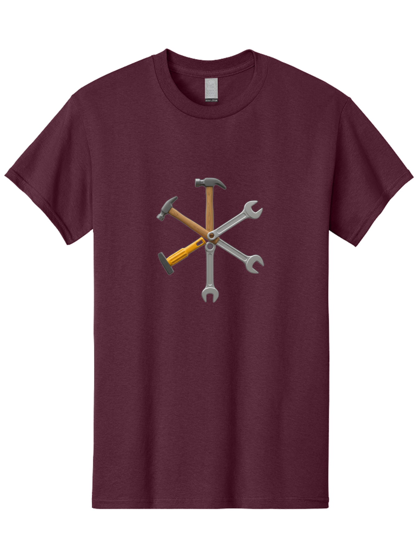 Tools Men'S Graphic Tee, 100% Cotton, Comfortable Casual Summer Wear, Machine Washable, Hammer, Screwdriver, Wrenches, Diy Tools, Hand Tools, Hardware, Toolset, Carpentry Tools, Construction Equipment, Repair Tools Bad853 7