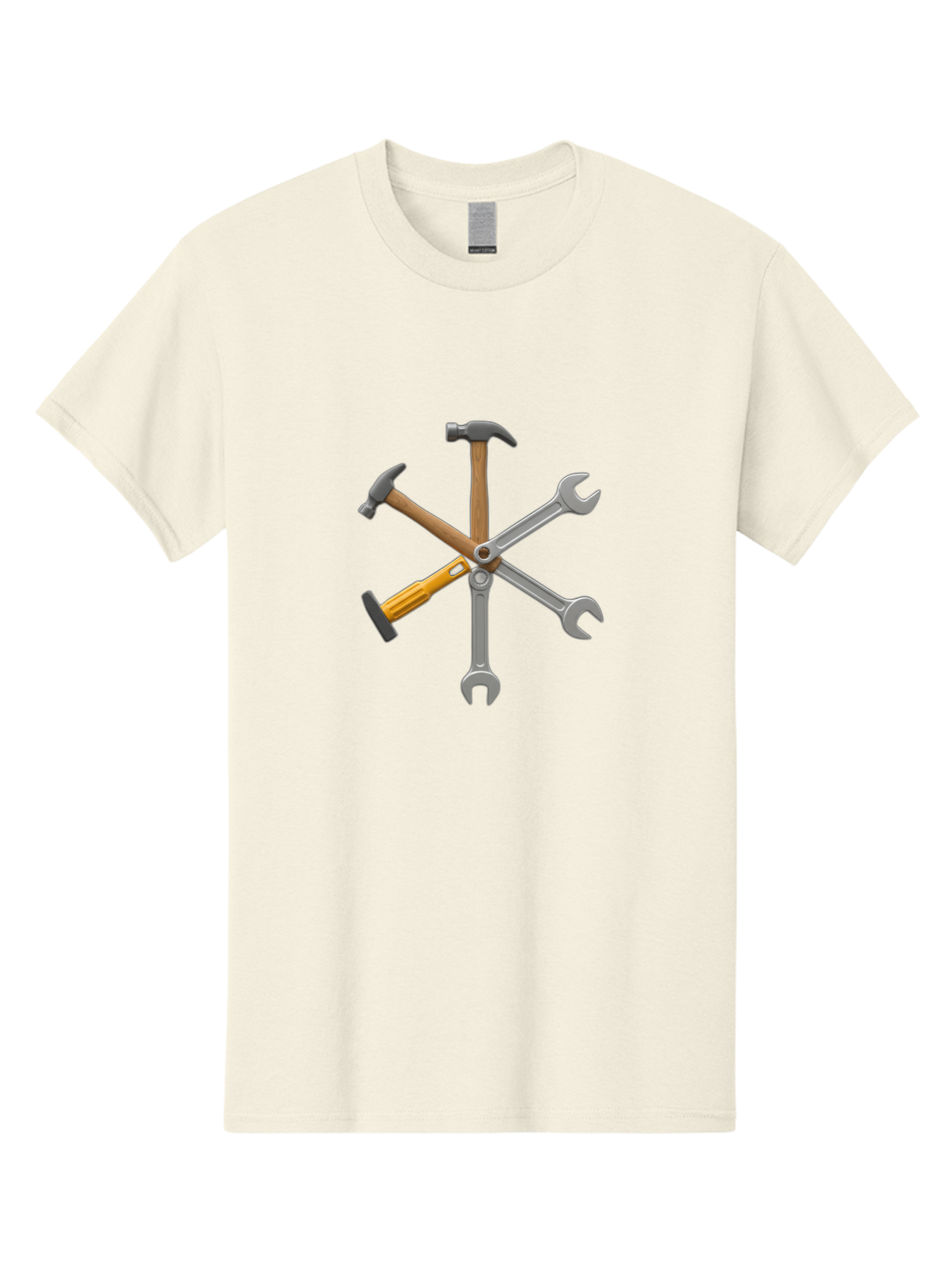 Tools Men'S Graphic Tee, 100% Cotton, Comfortable Casual Summer Wear, Machine Washable, Hammer, Screwdriver, Wrenches, Diy Tools, Hand Tools, Hardware, Toolset, Carpentry Tools, Construction Equipment, Repair Tools Bad853 6