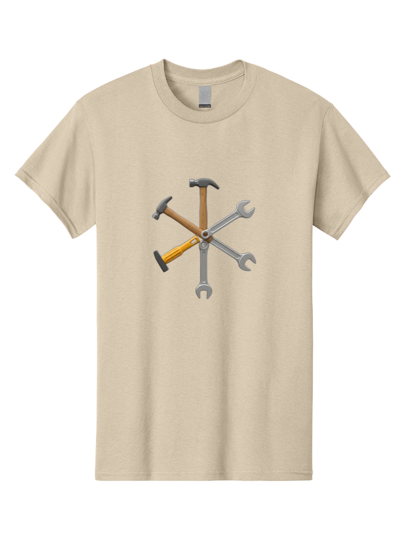 Tools Men'S Graphic Tee, 100% Cotton, Comfortable Casual Summer Wear, Machine Washable, Hammer, Screwdriver, Wrenches, Diy Tools, Hand Tools, Hardware, Toolset, Carpentry Tools, Construction Equipment, Repair Tools Bad853 5