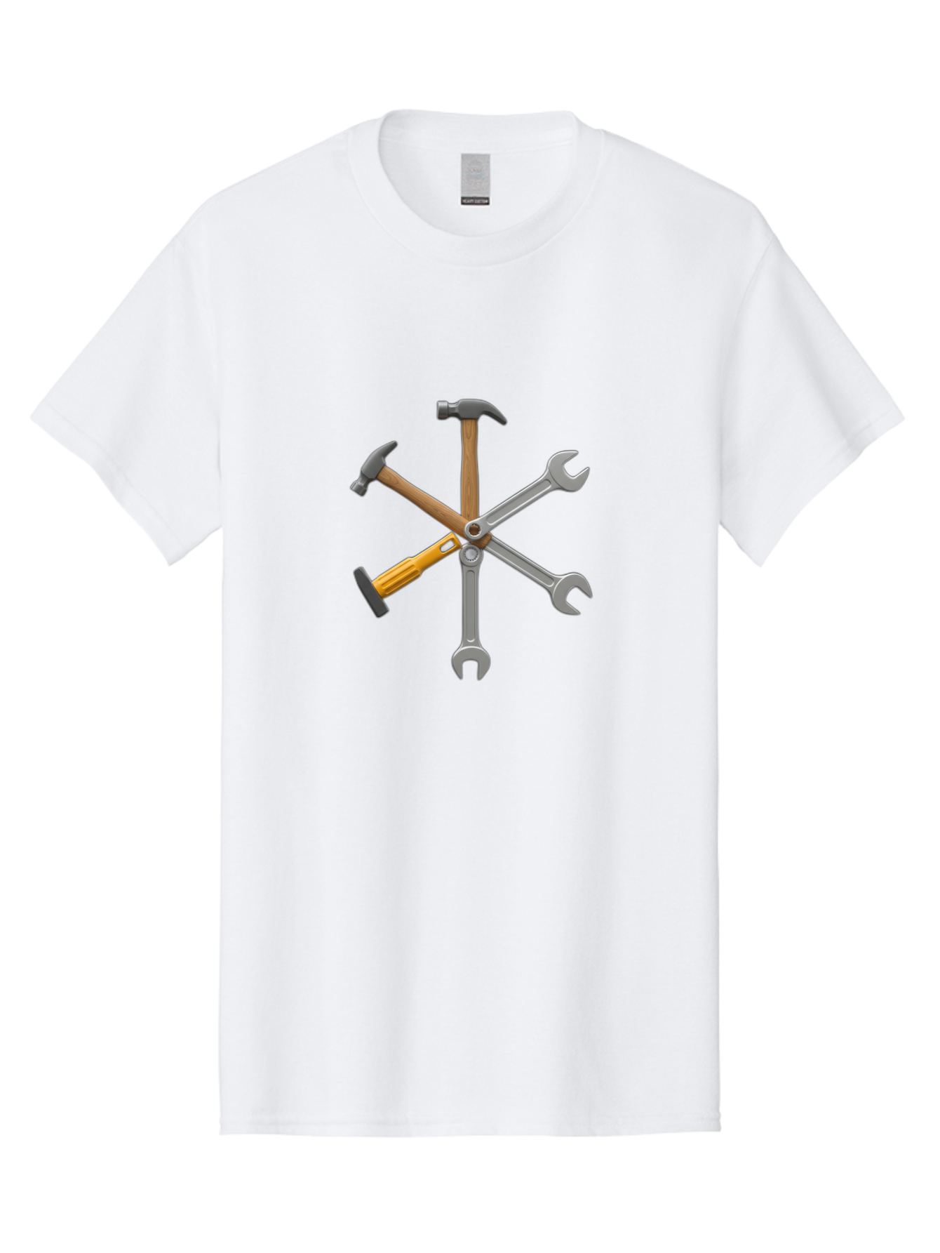 Tools Men'S Graphic Tee, 100% Cotton, Comfortable Casual Summer Wear, Machine Washable, Hammer, Screwdriver, Wrenches, Diy Tools, Hand Tools, Hardware, Toolset, Carpentry Tools, Construction Equipment, Repair Tools Bad853 8