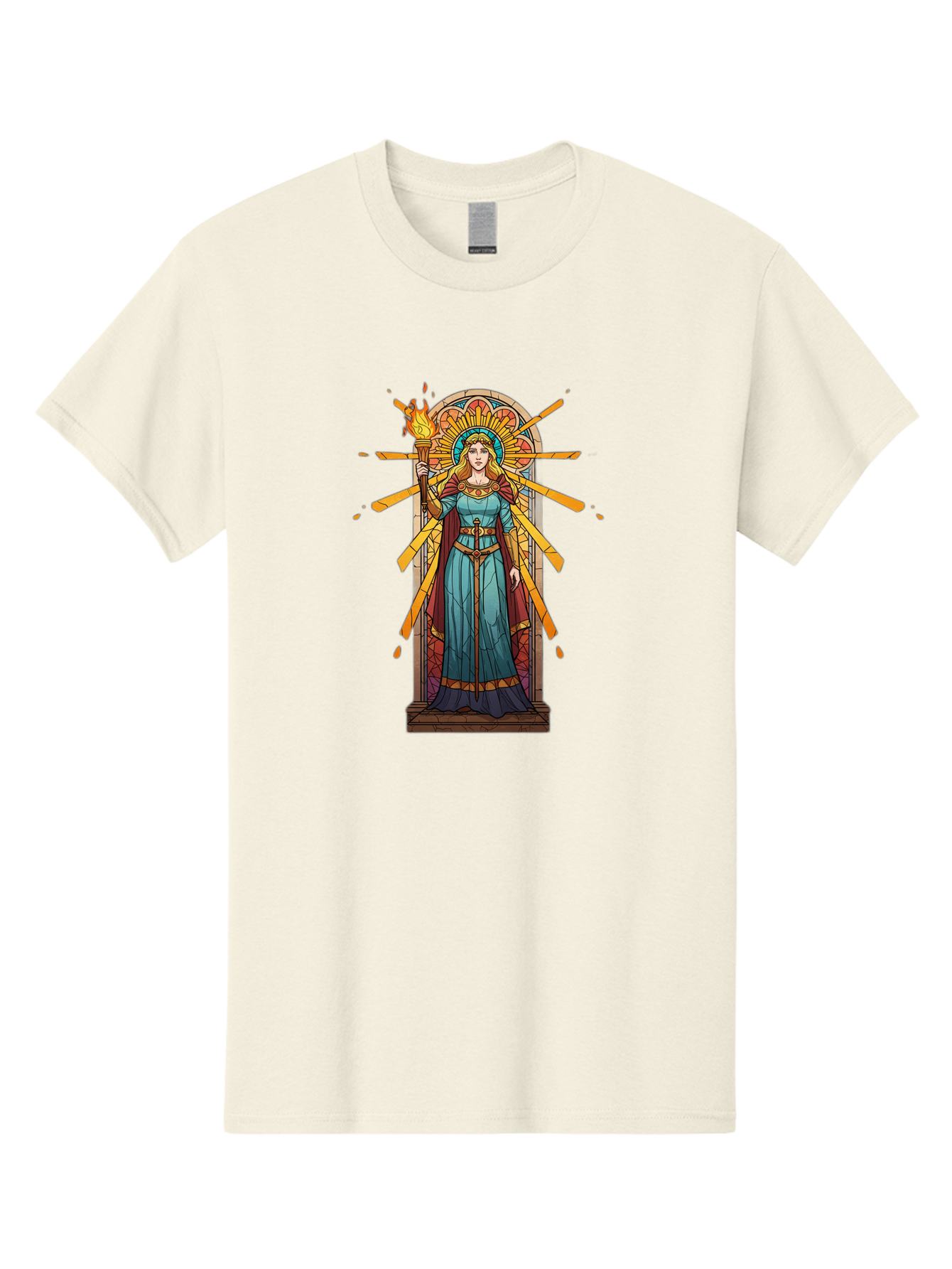 Torch-Lady Men'S Graphic Tee, 100% Cotton, Comfortable Casual Summer Wear, Machine Washable, Statue Of Liberty, Freedom Symbol, Torch Bearer, Stained Glass Art, Vintage Illustration, Liberty Personified, Woman With Torch Bad854 13