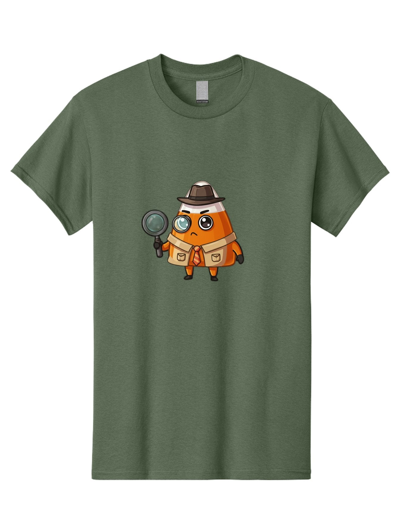 Traffic-Cone-Detective Men'S Graphic Tee, 100% Cotton, Comfortable Casual Summer Wear, Machine Washable, Detective Cone, Cartoon Character, Magnifying Glass, Trench Coat, Fedora Hat, Detective Clothing, Crime Scene Investigation, Bad855 10