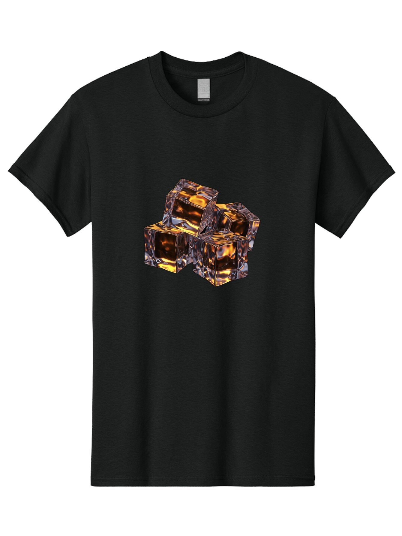 Transparent-Gold-Cubes Men'S Graphic Tee, 100% Cotton, Comfortable Casual Summer Wear, Machine Washable, Tigereye Gemstones, Golden Brown Gem, Tiger'S Eye, Precious Stones, Luxury Jewelry, Ornate Decor, Earthy Tones, Gemstone Collection, Bad857 11