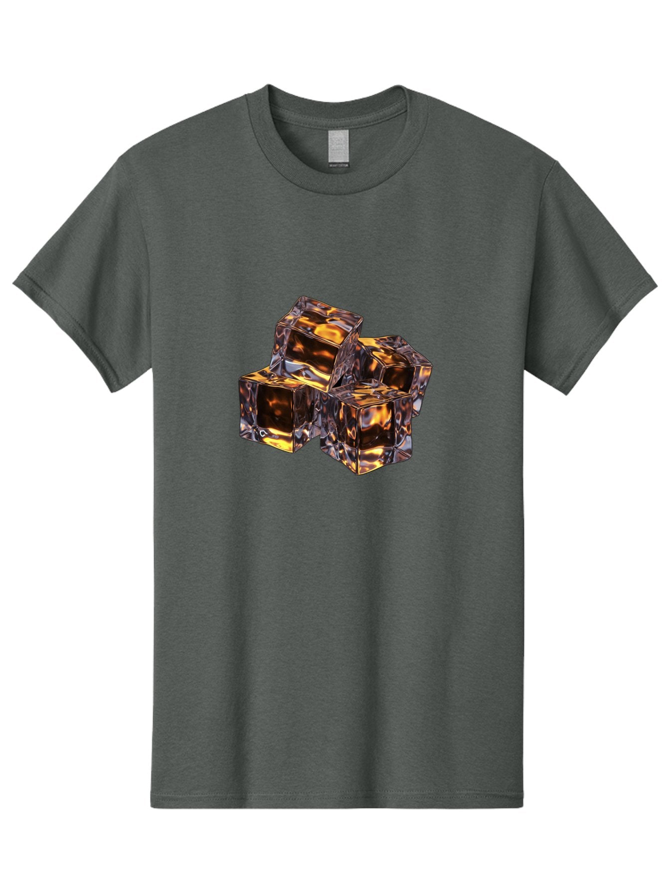 Transparent-Gold-Cubes Men'S Graphic Tee, 100% Cotton, Comfortable Casual Summer Wear, Machine Washable, Tigereye Gemstones, Golden Brown Gem, Tiger'S Eye, Precious Stones, Luxury Jewelry, Ornate Decor, Earthy Tones, Gemstone Collection, Bad857 9