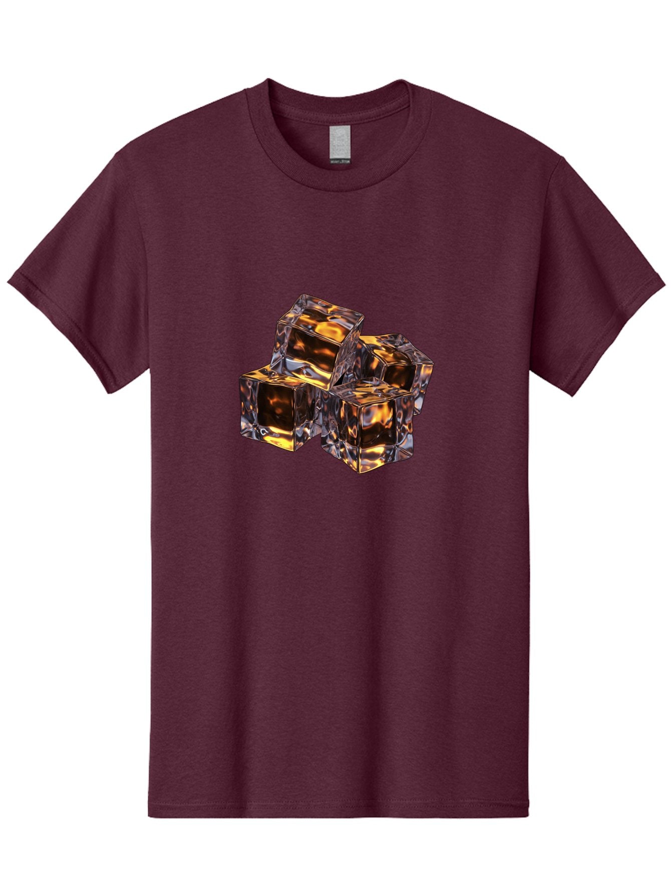 Transparent-Gold-Cubes Men'S Graphic Tee, 100% Cotton, Comfortable Casual Summer Wear, Machine Washable, Tigereye Gemstones, Golden Brown Gem, Tiger'S Eye, Precious Stones, Luxury Jewelry, Ornate Decor, Earthy Tones, Gemstone Collection, Bad857