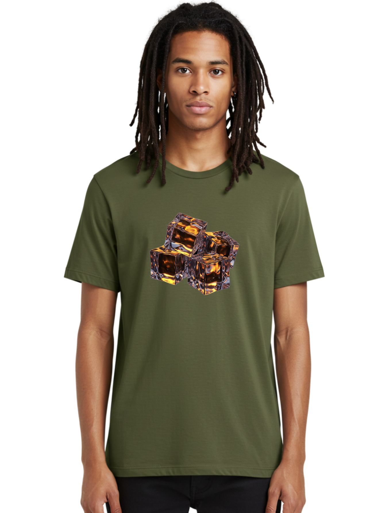 Transparent-Gold-Cubes Men'S Graphic Tee, 100% Cotton, Comfortable Casual Summer Wear, Machine Washable, Tigereye Gemstones, Golden Brown Gem, Tiger'S Eye, Precious Stones, Luxury Jewelry, Ornate Decor, Earthy Tones, Gemstone Collection, Bad857 16