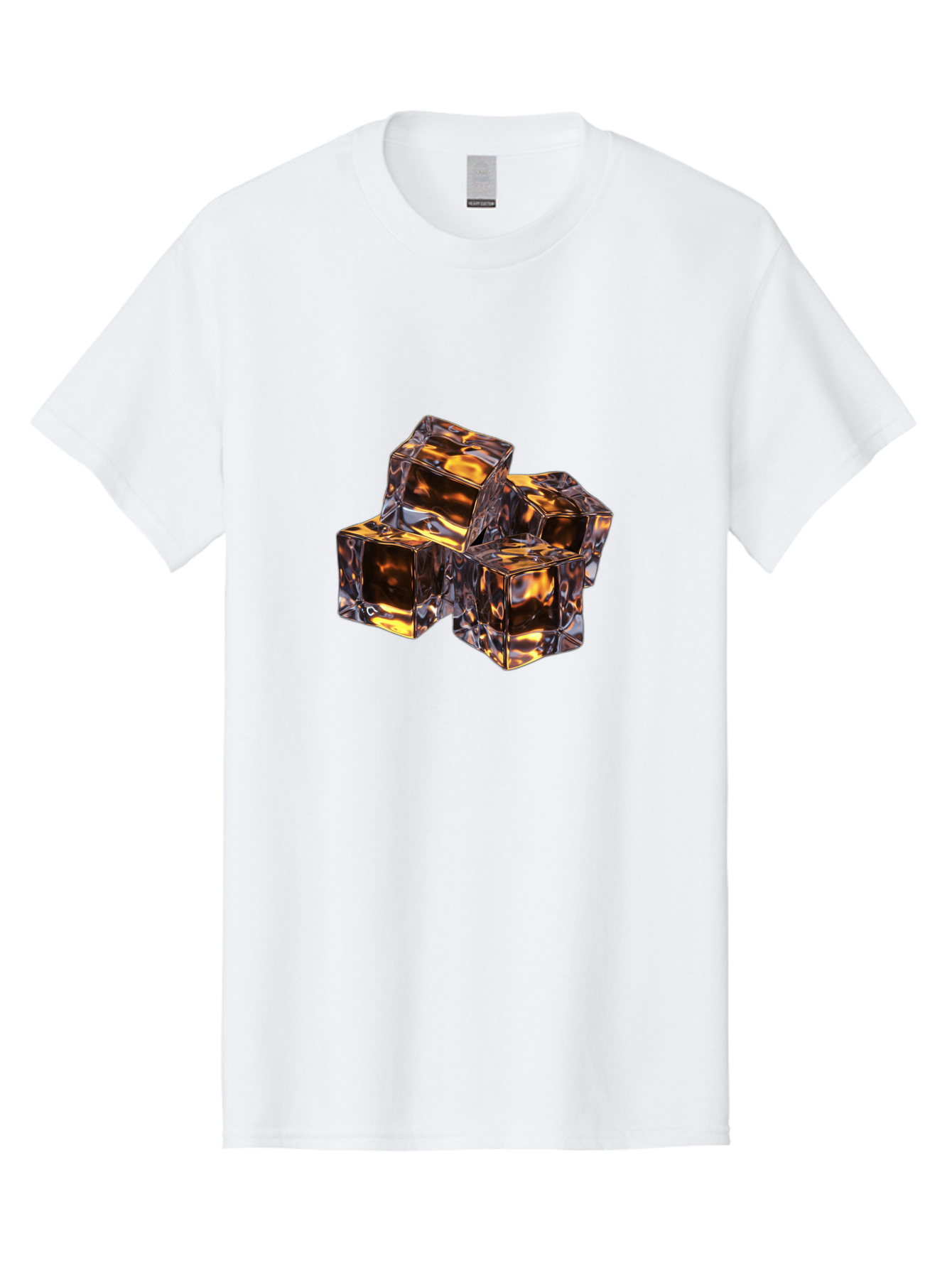 Transparent-Gold-Cubes Men'S Graphic Tee, 100% Cotton, Comfortable Casual Summer Wear, Machine Washable, Tigereye Gemstones, Golden Brown Gem, Tiger'S Eye, Precious Stones, Luxury Jewelry, Ornate Decor, Earthy Tones, Gemstone Collection, Bad857 13