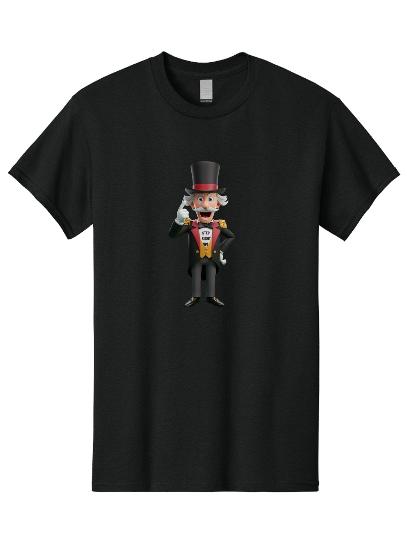 Uncle-Sam Men'S Graphic Tee, 100% Cotton, Comfortable Casual Summer Wear, Machine Washable, Uncle Sam Illustration, Cartoon Character, Usa Symbol, Patriotic Figure, Step Right Up!, Top Hat, White Gloves, Formal Attire, Vintage Style, Bad871 8