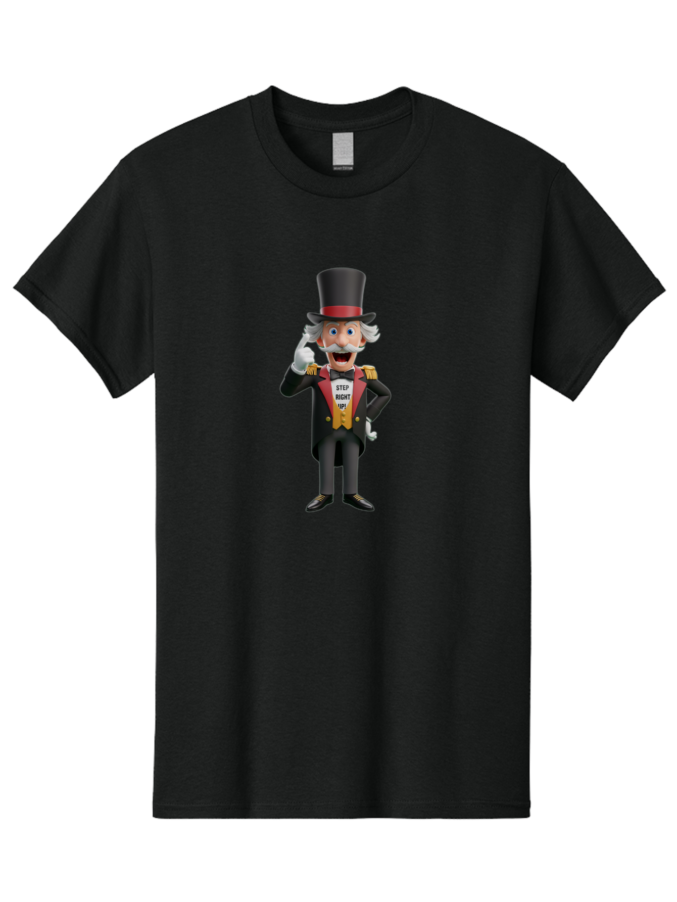 Uncle-Sam Men'S Graphic Tee, 100% Cotton, Comfortable Casual Summer Wear, Machine Washable, Uncle Sam Illustration, Cartoon Character, Usa Symbol, Patriotic Figure, Step Right Up!, Top Hat, White Gloves, Formal Attire, Vintage Style, Bad871 6