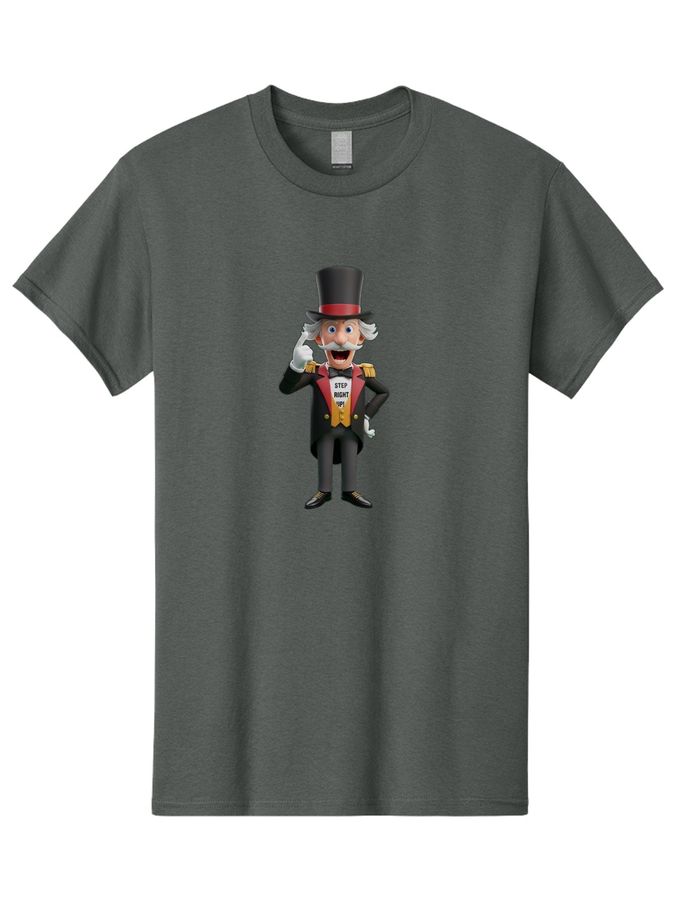 Uncle-Sam Men'S Graphic Tee, 100% Cotton, Comfortable Casual Summer Wear, Machine Washable, Uncle Sam Illustration, Cartoon Character, Usa Symbol, Patriotic Figure, Step Right Up!, Top Hat, White Gloves, Formal Attire, Vintage Style, Bad871 7