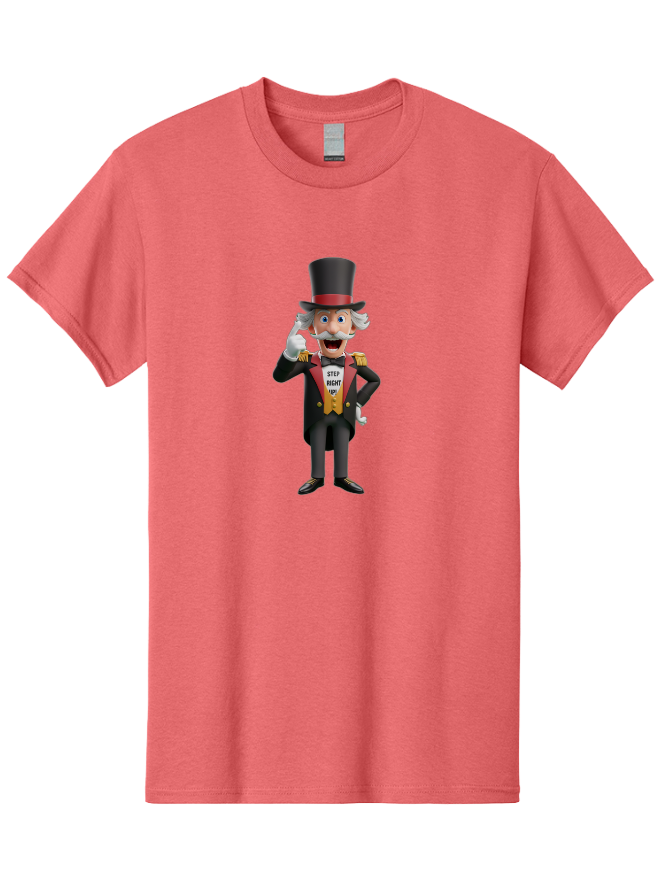 Uncle-Sam Men'S Graphic Tee, 100% Cotton, Comfortable Casual Summer Wear, Machine Washable, Uncle Sam Illustration, Cartoon Character, Usa Symbol, Patriotic Figure, Step Right Up!, Top Hat, White Gloves, Formal Attire, Vintage Style, Bad871 12