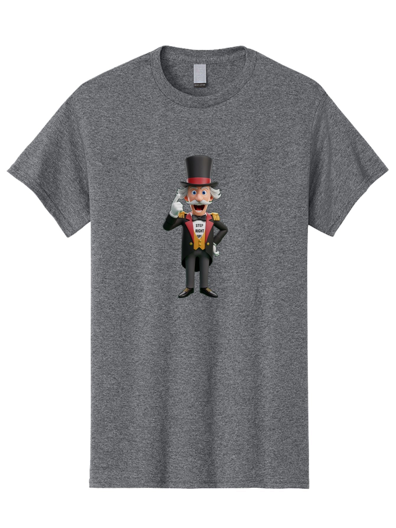 Uncle-Sam Men'S Graphic Tee, 100% Cotton, Comfortable Casual Summer Wear, Machine Washable, Uncle Sam Illustration, Cartoon Character, Usa Symbol, Patriotic Figure, Step Right Up!, Top Hat, White Gloves, Formal Attire, Vintage Style, Bad871 10