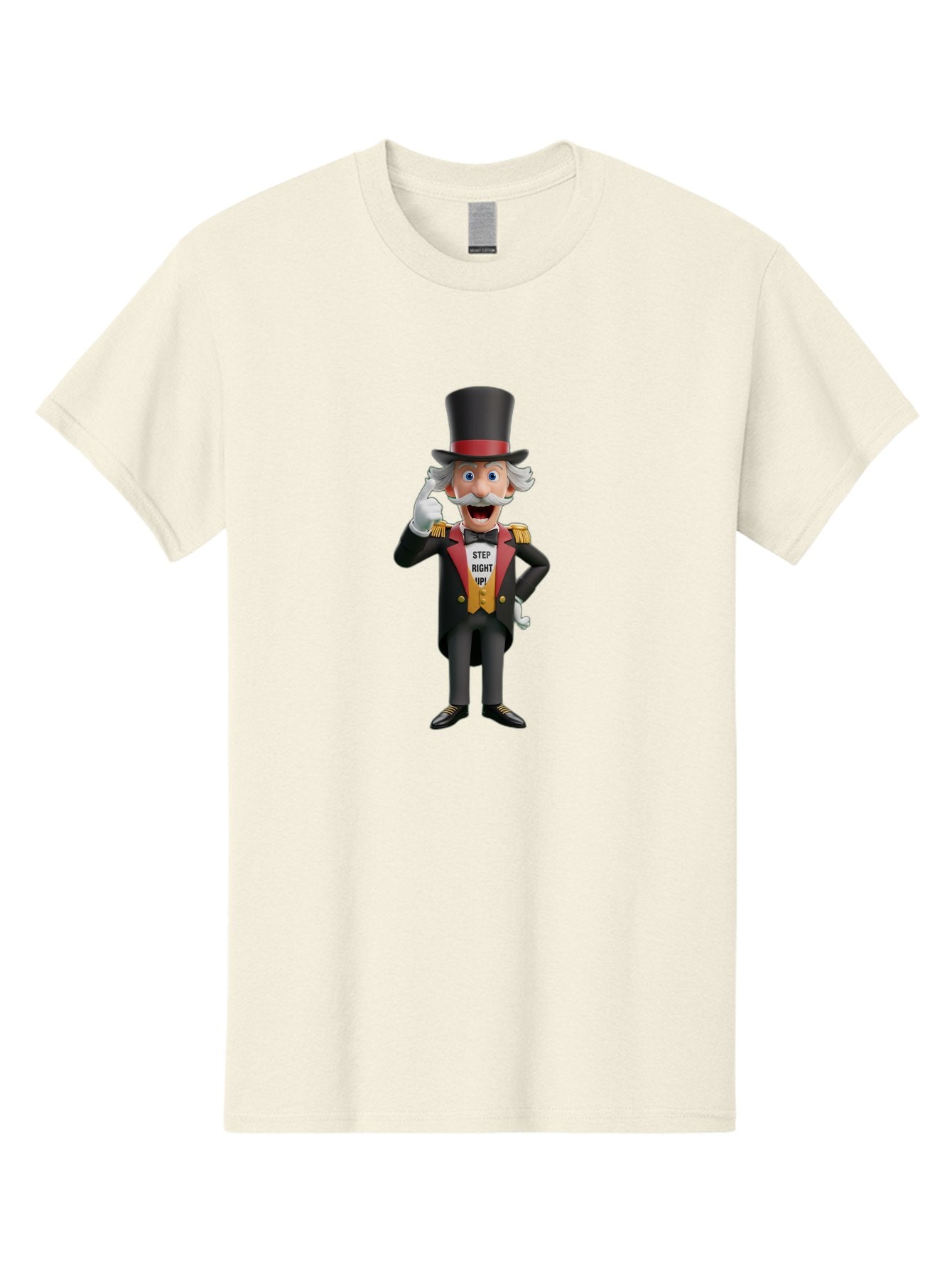 Uncle-Sam Men'S Graphic Tee, 100% Cotton, Comfortable Casual Summer Wear, Machine Washable, Uncle Sam Illustration, Cartoon Character, Usa Symbol, Patriotic Figure, Step Right Up!, Top Hat, White Gloves, Formal Attire, Vintage Style, Bad871 11