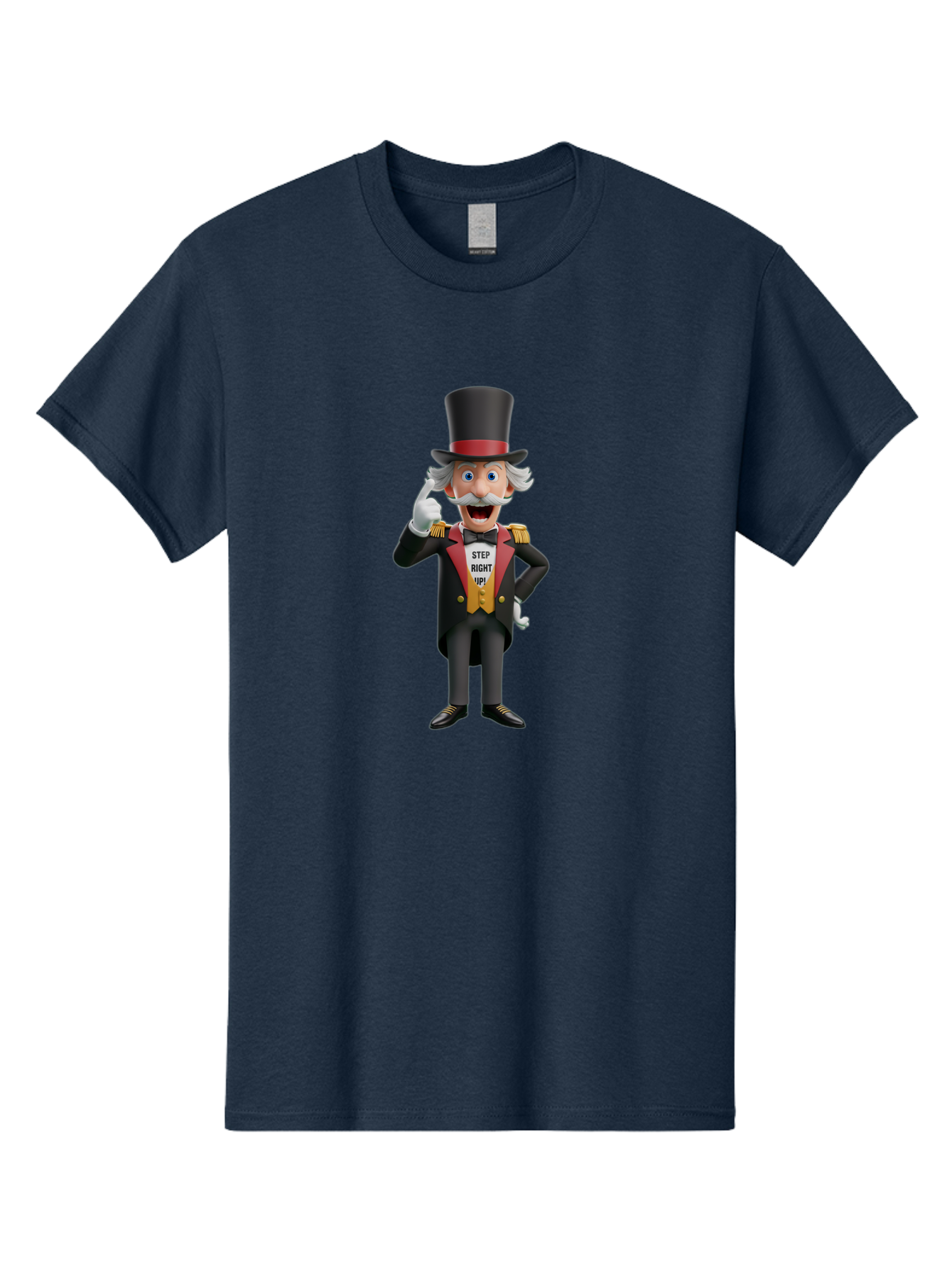 Uncle-Sam Men'S Graphic Tee, 100% Cotton, Comfortable Casual Summer Wear, Machine Washable, Uncle Sam Illustration, Cartoon Character, Usa Symbol, Patriotic Figure, Step Right Up!, Top Hat, White Gloves, Formal Attire, Vintage Style, Bad871 10