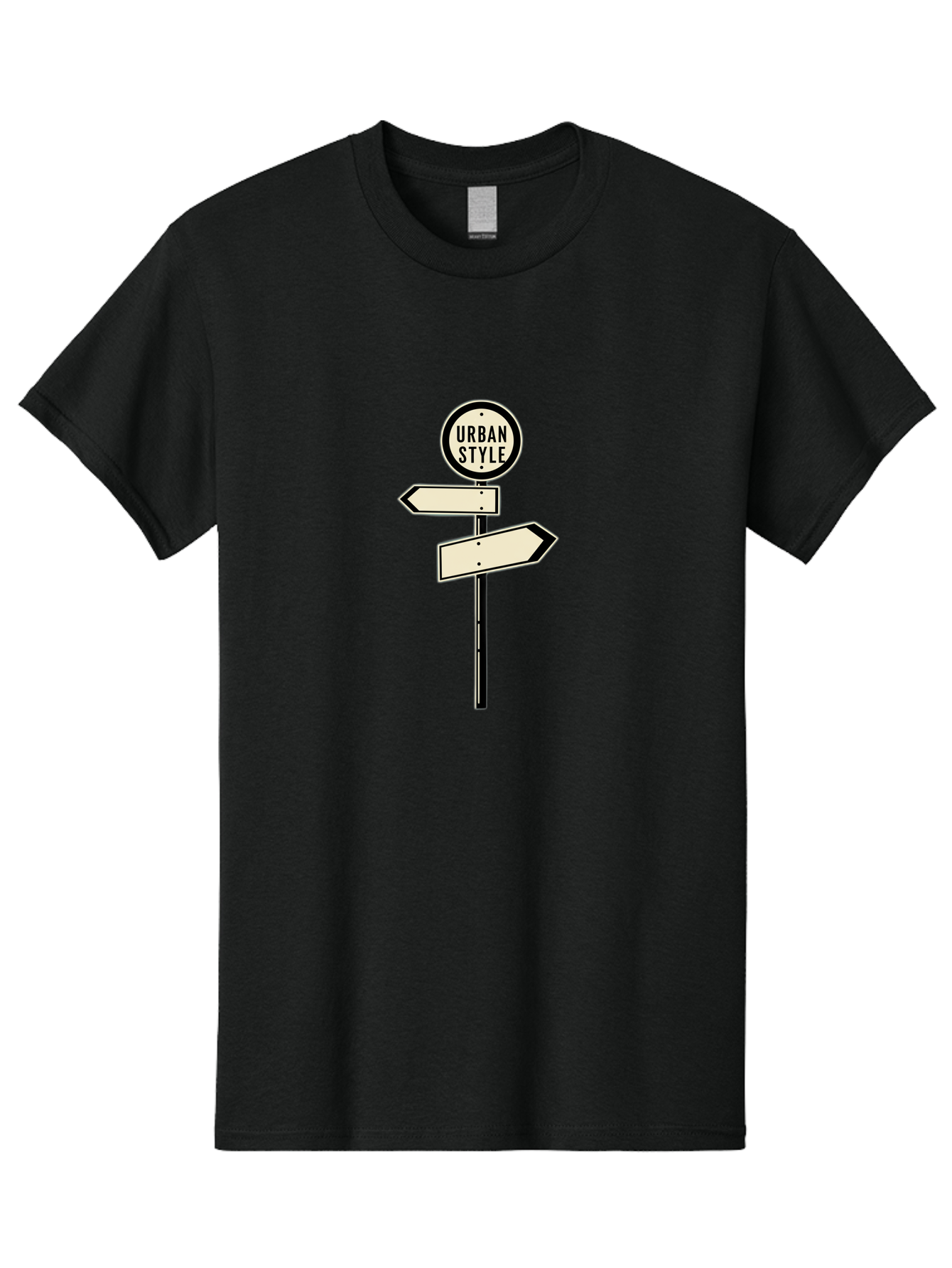 Urban-Style-1 Men'S Graphic Tee, 100% Cotton, Comfortable Casual Summer Wear, Machine Washable, Urban Style, Directional Signs, Street Signs, Blank Arrows, Navigation, Urban Fashion, Modern Design, Minimalist Style, City Navigation, Bad872 12