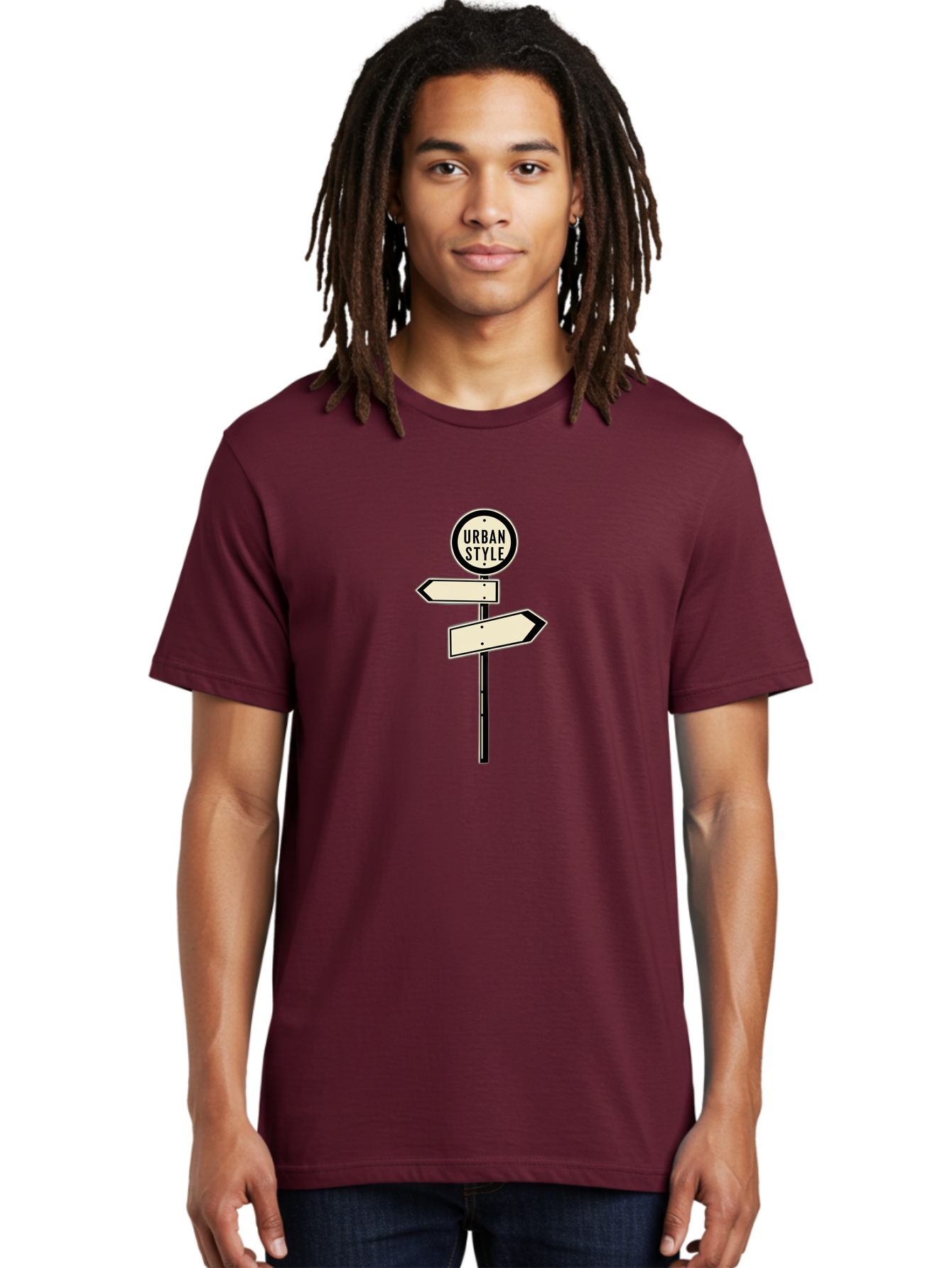 Urban-Style-1 Men'S Graphic Tee, 100% Cotton, Comfortable Casual Summer Wear, Machine Washable, Urban Style, Directional Signs, Street Signs, Blank Arrows, Navigation, Urban Fashion, Modern Design, Minimalist Style, City Navigation, Bad872 30