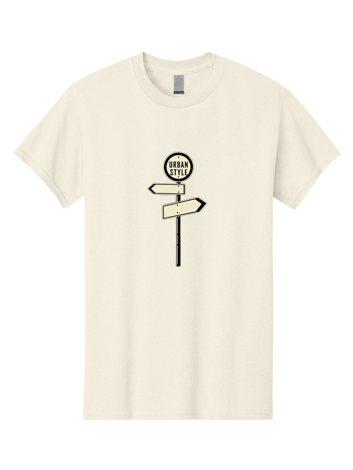 Urban-Style-1 Men'S Graphic Tee, 100% Cotton, Comfortable Casual Summer Wear, Machine Washable, Urban Style, Directional Signs, Street Signs, Blank Arrows, Navigation, Urban Fashion, Modern Design, Minimalist Style, City Navigation, Bad872 7