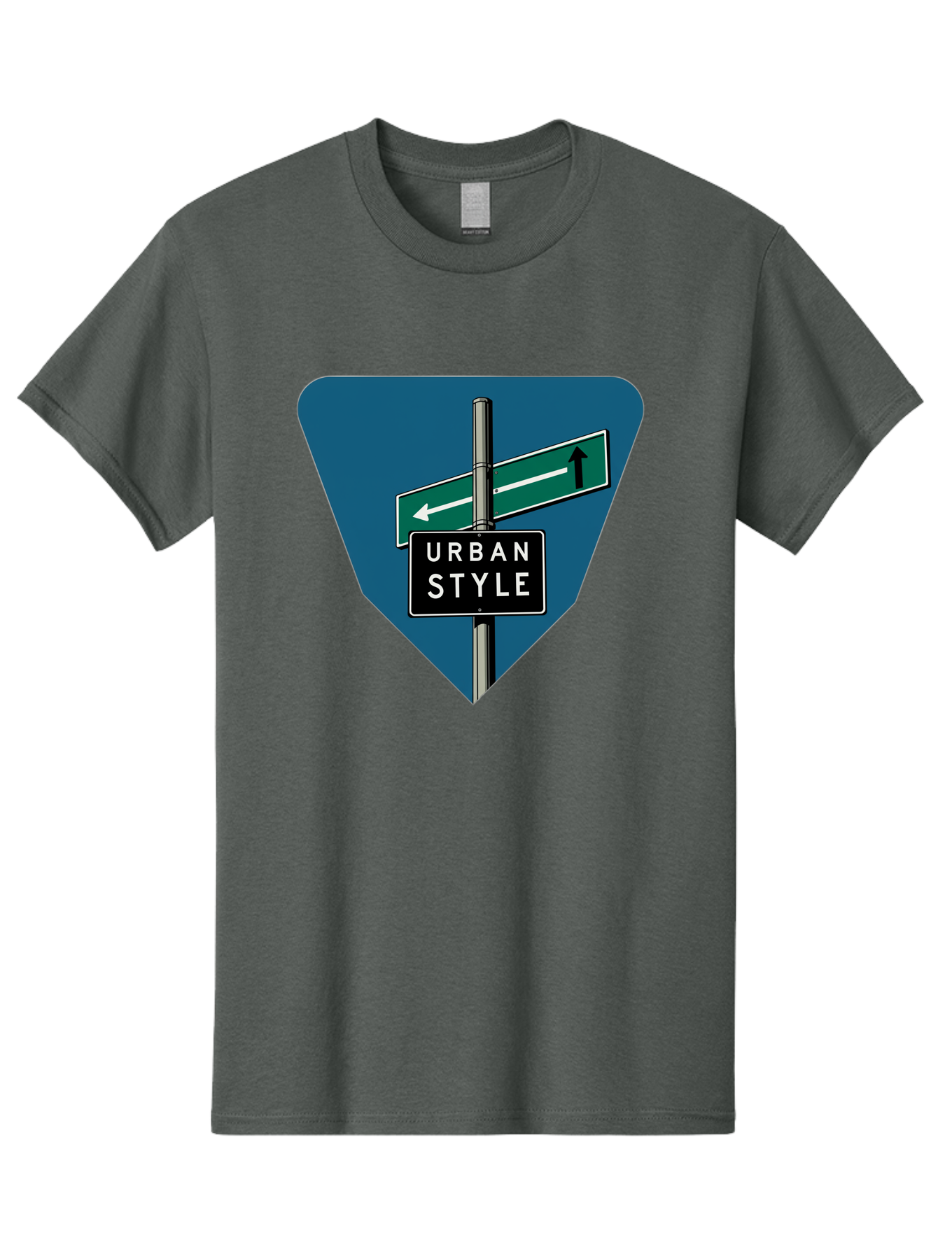 Urban-Style-2 Men'S Graphic Tee, 100% Cotton, Comfortable Casual Summer Wear, Machine Washable, Urban Style Signage, Directional Signs, City Navigation, Street Signs, Urban Direction, Urban Fashion Bad873 14
