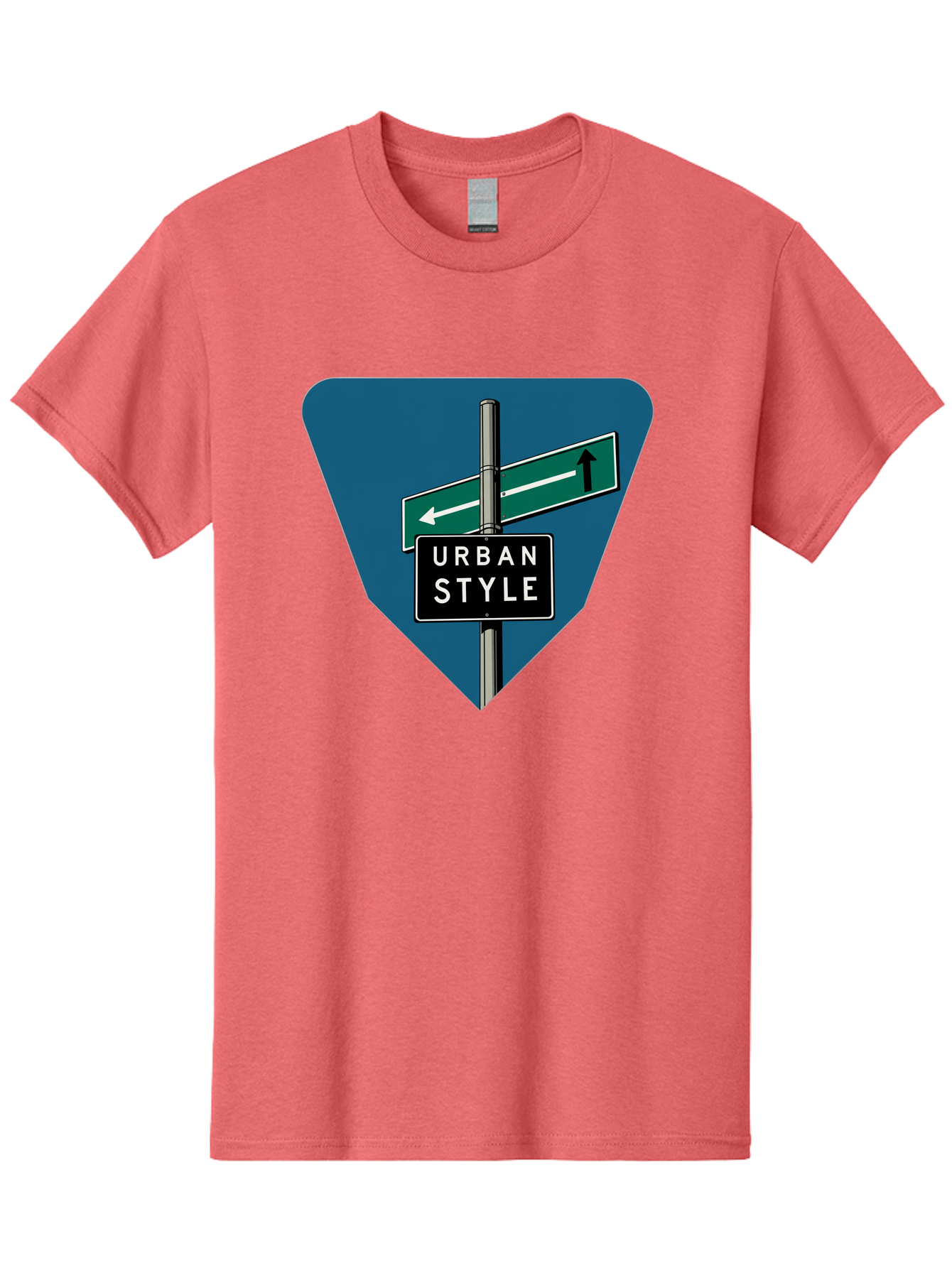 Urban-Style-2 Men'S Graphic Tee, 100% Cotton, Comfortable Casual Summer Wear, Machine Washable, Urban Style Signage, Directional Signs, City Navigation, Street Signs, Urban Direction, Urban Fashion Bad873 9