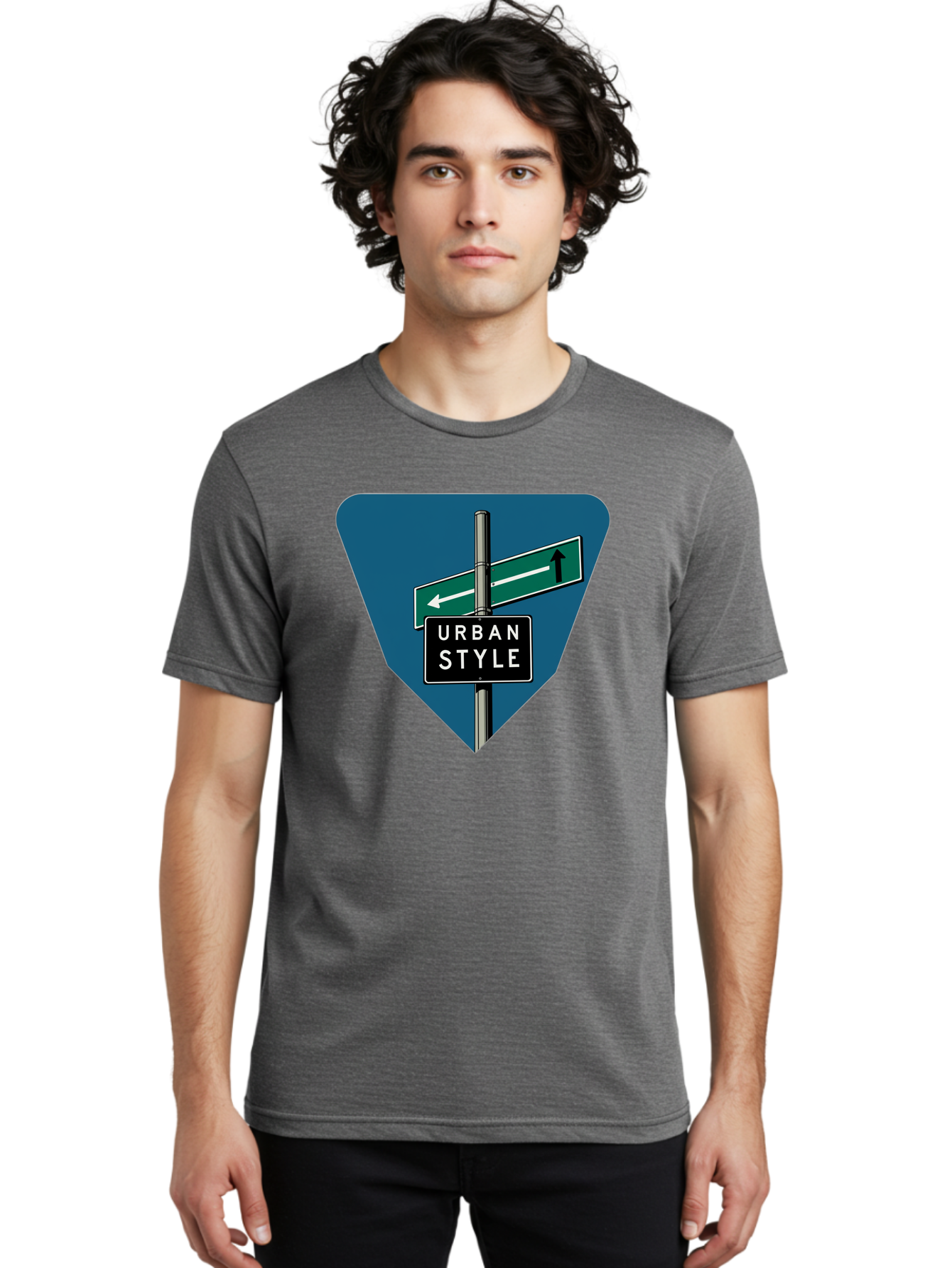 Urban-Style-2 Men'S Graphic Tee, 100% Cotton, Comfortable Casual Summer Wear, Machine Washable, Urban Style Signage, Directional Signs, City Navigation, Street Signs, Urban Direction, Urban Fashion Bad873 27