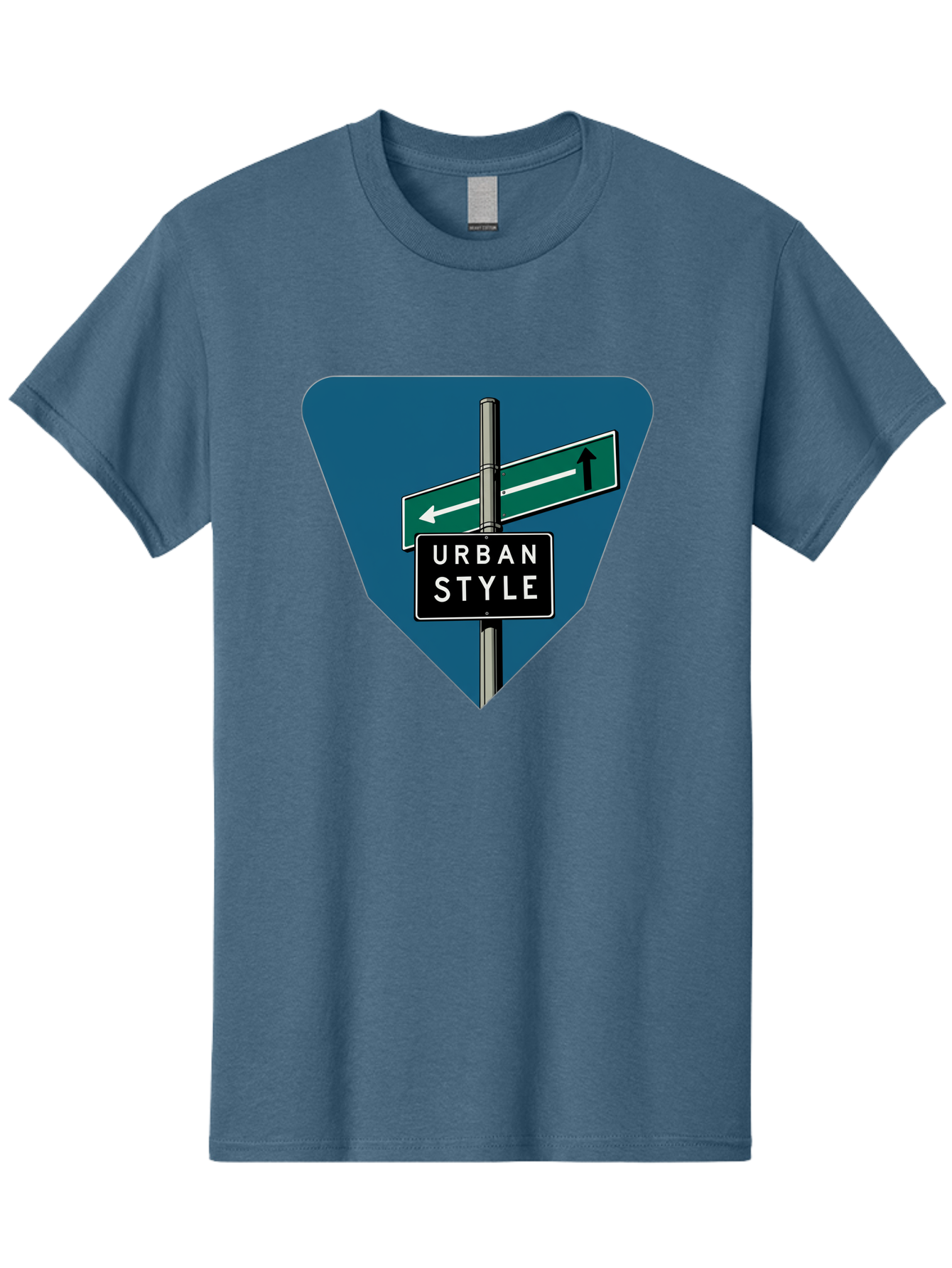 Urban-Style-2 Men'S Graphic Tee, 100% Cotton, Comfortable Casual Summer Wear, Machine Washable, Urban Style Signage, Directional Signs, City Navigation, Street Signs, Urban Direction, Urban Fashion Bad873 4