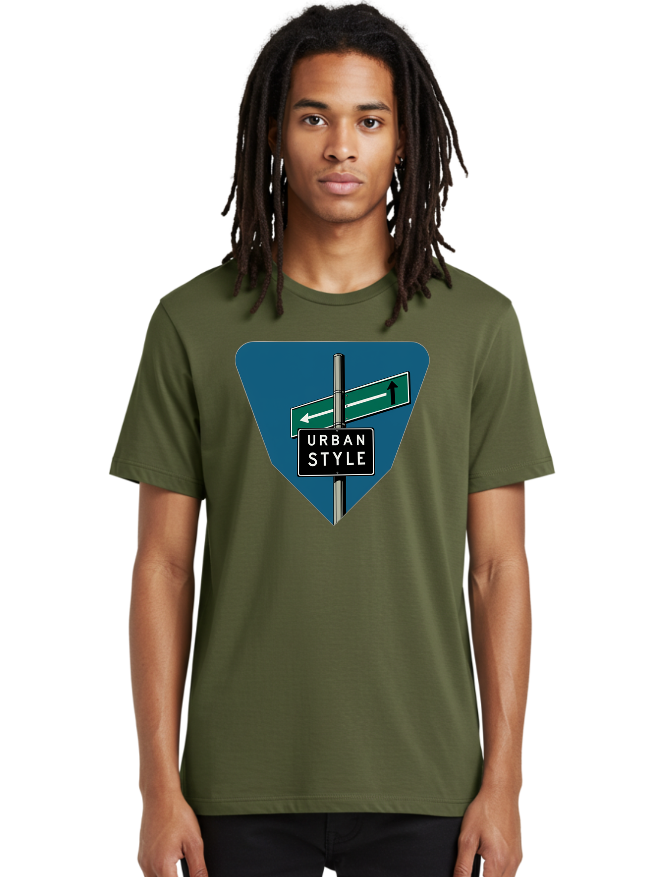 Urban-Style-2 Men'S Graphic Tee, 100% Cotton, Comfortable Casual Summer Wear, Machine Washable, Urban Style Signage, Directional Signs, City Navigation, Street Signs, Urban Direction, Urban Fashion Bad873 21