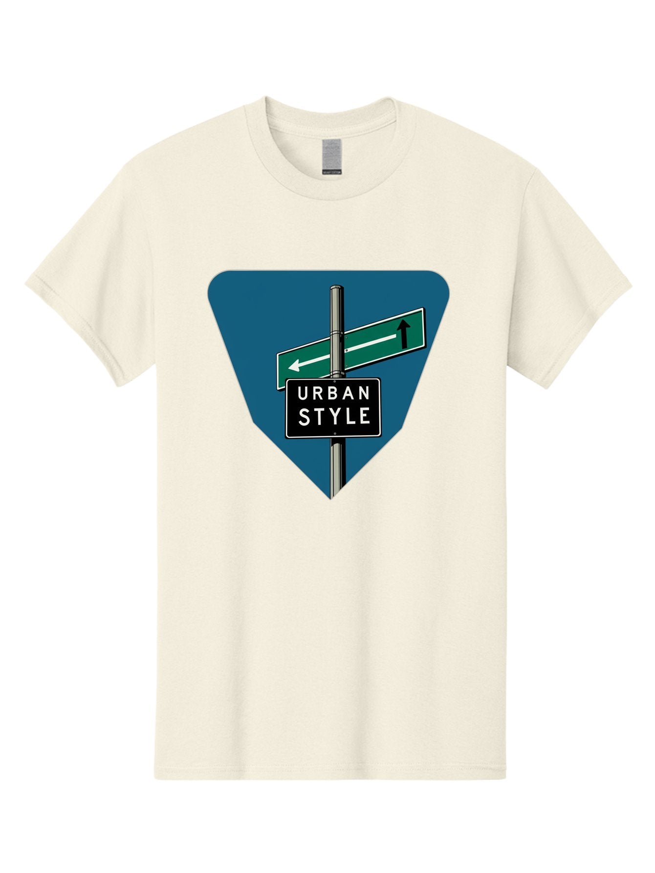 Urban-Style-2 Men'S Graphic Tee, 100% Cotton, Comfortable Casual Summer Wear, Machine Washable, Urban Style Signage, Directional Signs, City Navigation, Street Signs, Urban Direction, Urban Fashion Bad873 14