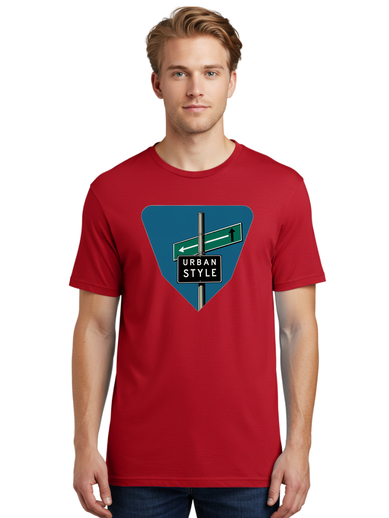 Urban-Style-2 Men'S Graphic Tee, 100% Cotton, Comfortable Casual Summer Wear, Machine Washable, Urban Style Signage, Directional Signs, City Navigation, Street Signs, Urban Direction, Urban Fashion Bad873 20