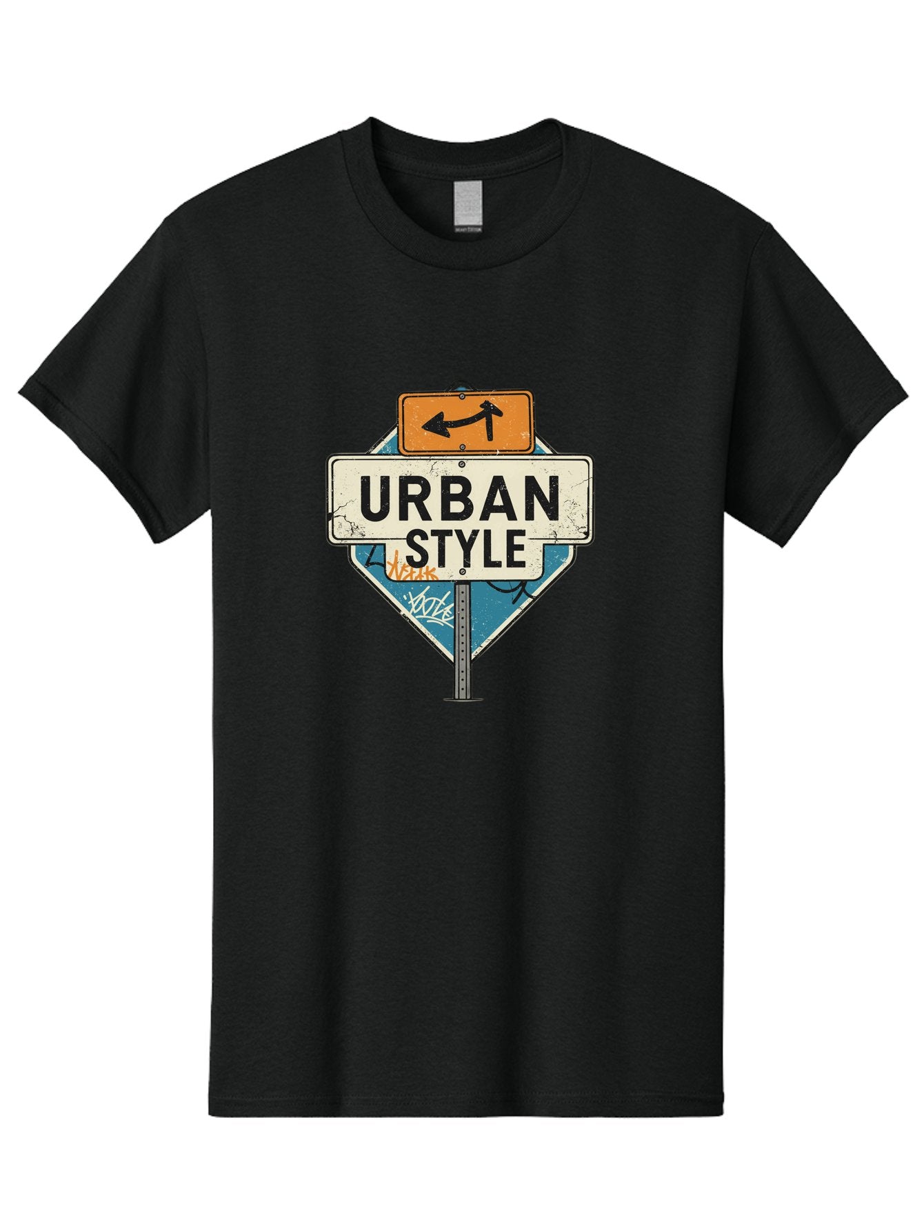 Urban-Style-3 Men'S Graphic Tee, 100% Cotton, Comfortable Casual Summer Wear, Machine Washable, Urban Style, Street Signs, Graffiti Art, Urban Culture, Street Fashion, City Life, Modern Aesthetic, Edgy Vibe, Urban Chic, Streetwear Style, Bad874 10