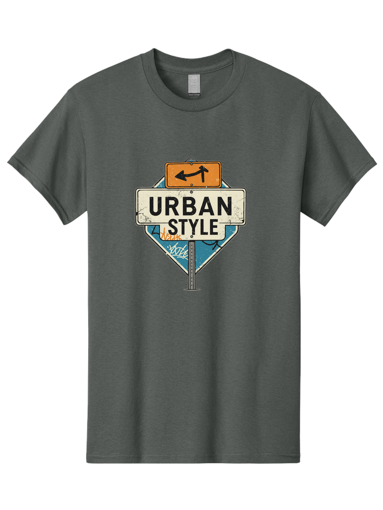 Urban-Style-3 Men'S Graphic Tee, 100% Cotton, Comfortable Casual Summer Wear, Machine Washable, Urban Style, Street Signs, Graffiti Art, Urban Culture, Street Fashion, City Life, Modern Aesthetic, Edgy Vibe, Urban Chic, Streetwear Style, Bad874 9