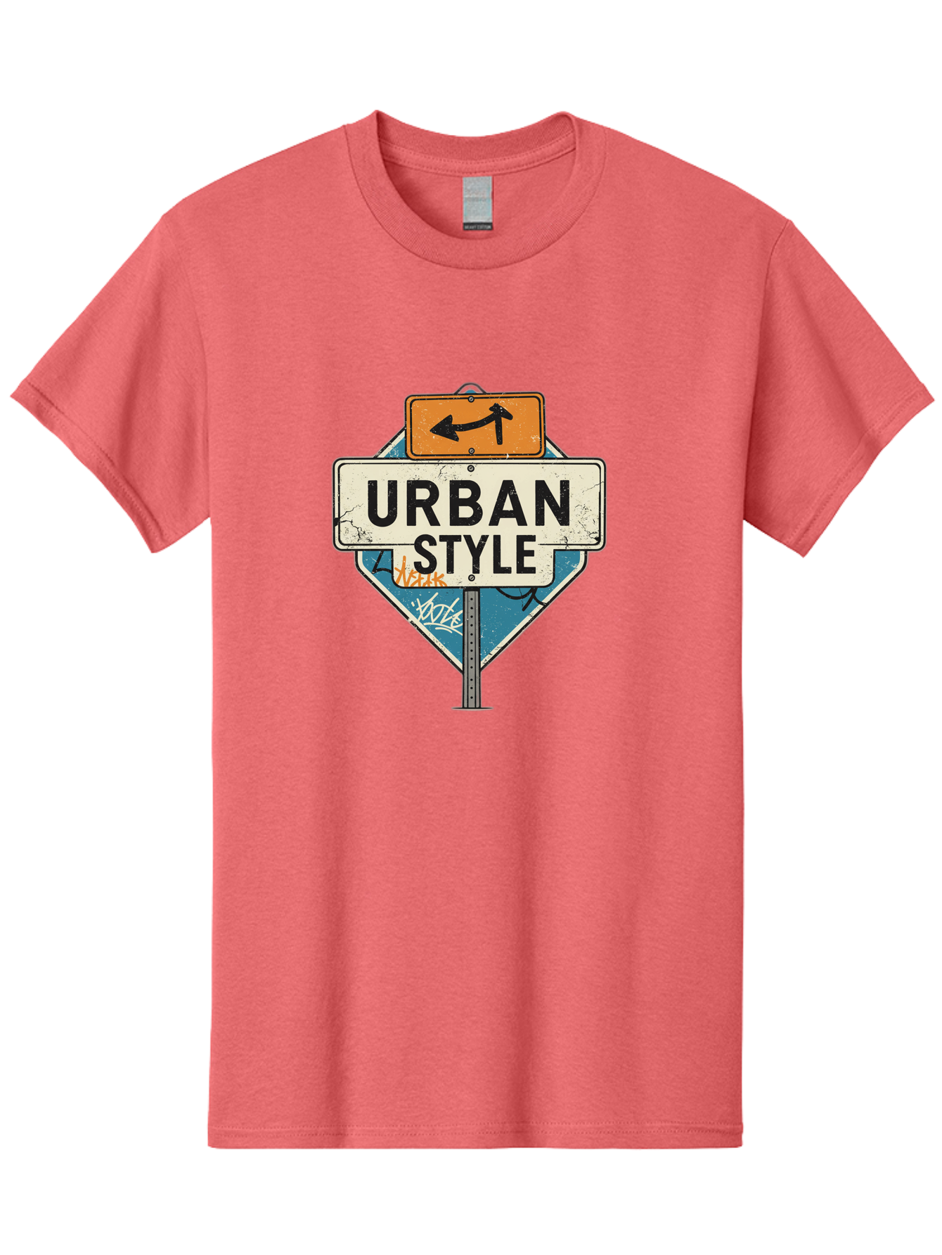 Urban-Style-3 Men'S Graphic Tee, 100% Cotton, Comfortable Casual Summer Wear, Machine Washable, Urban Style, Street Signs, Graffiti Art, Urban Culture, Street Fashion, City Life, Modern Aesthetic, Edgy Vibe, Urban Chic, Streetwear Style, Bad874 13