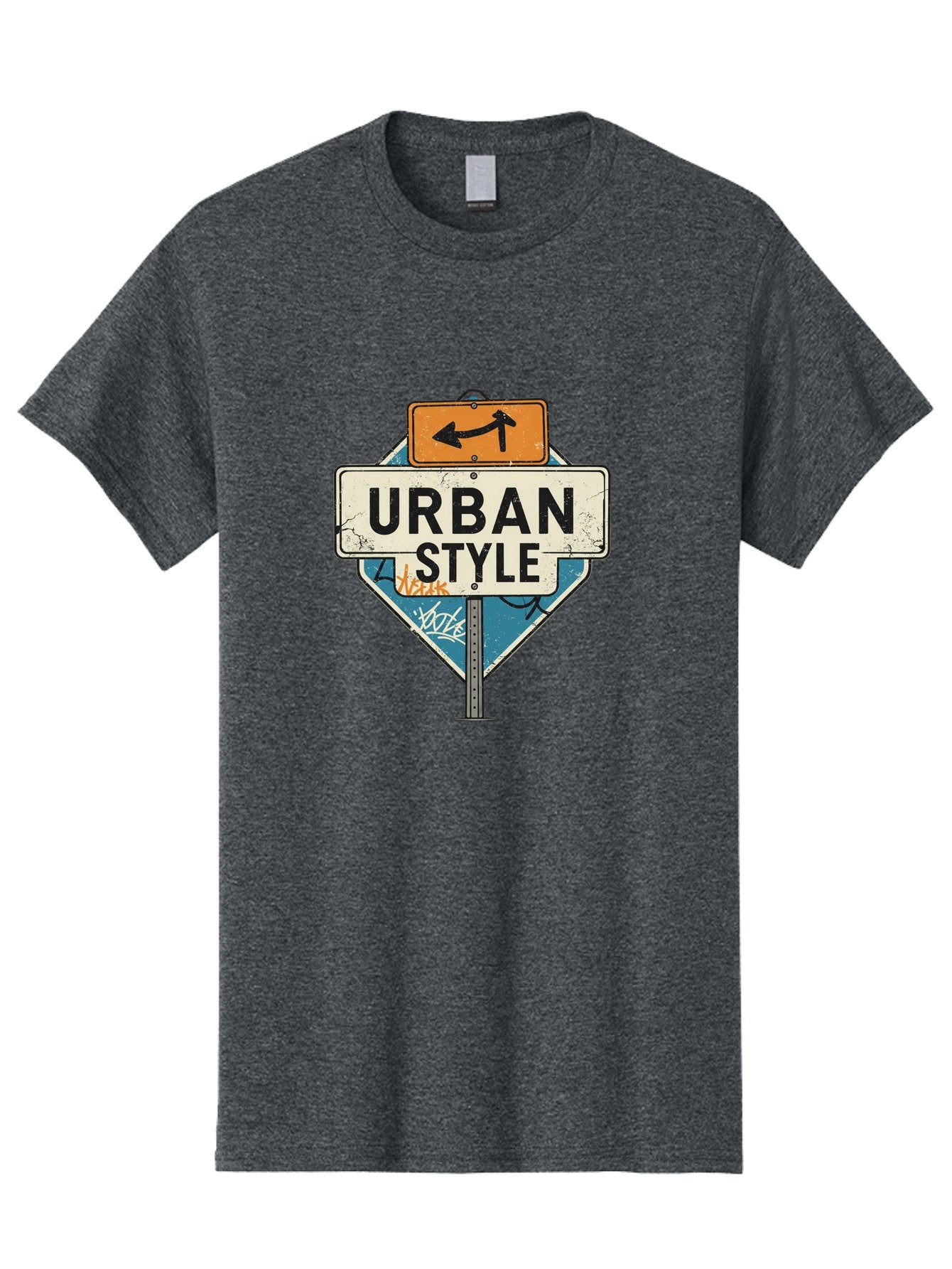 Urban-Style-3 Men'S Graphic Tee, 100% Cotton, Comfortable Casual Summer Wear, Machine Washable, Urban Style, Street Signs, Graffiti Art, Urban Culture, Street Fashion, City Life, Modern Aesthetic, Edgy Vibe, Urban Chic, Streetwear Style, Bad874 4