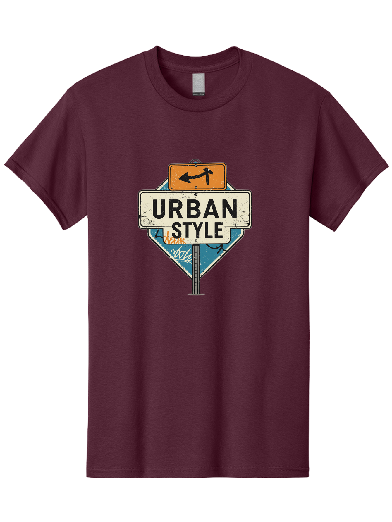 Urban-Style-3 Men'S Graphic Tee, 100% Cotton, Comfortable Casual Summer Wear, Machine Washable, Urban Style, Street Signs, Graffiti Art, Urban Culture, Street Fashion, City Life, Modern Aesthetic, Edgy Vibe, Urban Chic, Streetwear Style, Bad874 10