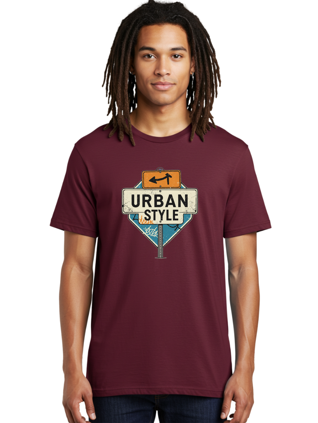 Urban-Style-3 Men'S Graphic Tee, 100% Cotton, Comfortable Casual Summer Wear, Machine Washable, Urban Style, Street Signs, Graffiti Art, Urban Culture, Street Fashion, City Life, Modern Aesthetic, Edgy Vibe, Urban Chic, Streetwear Style, Bad874 25