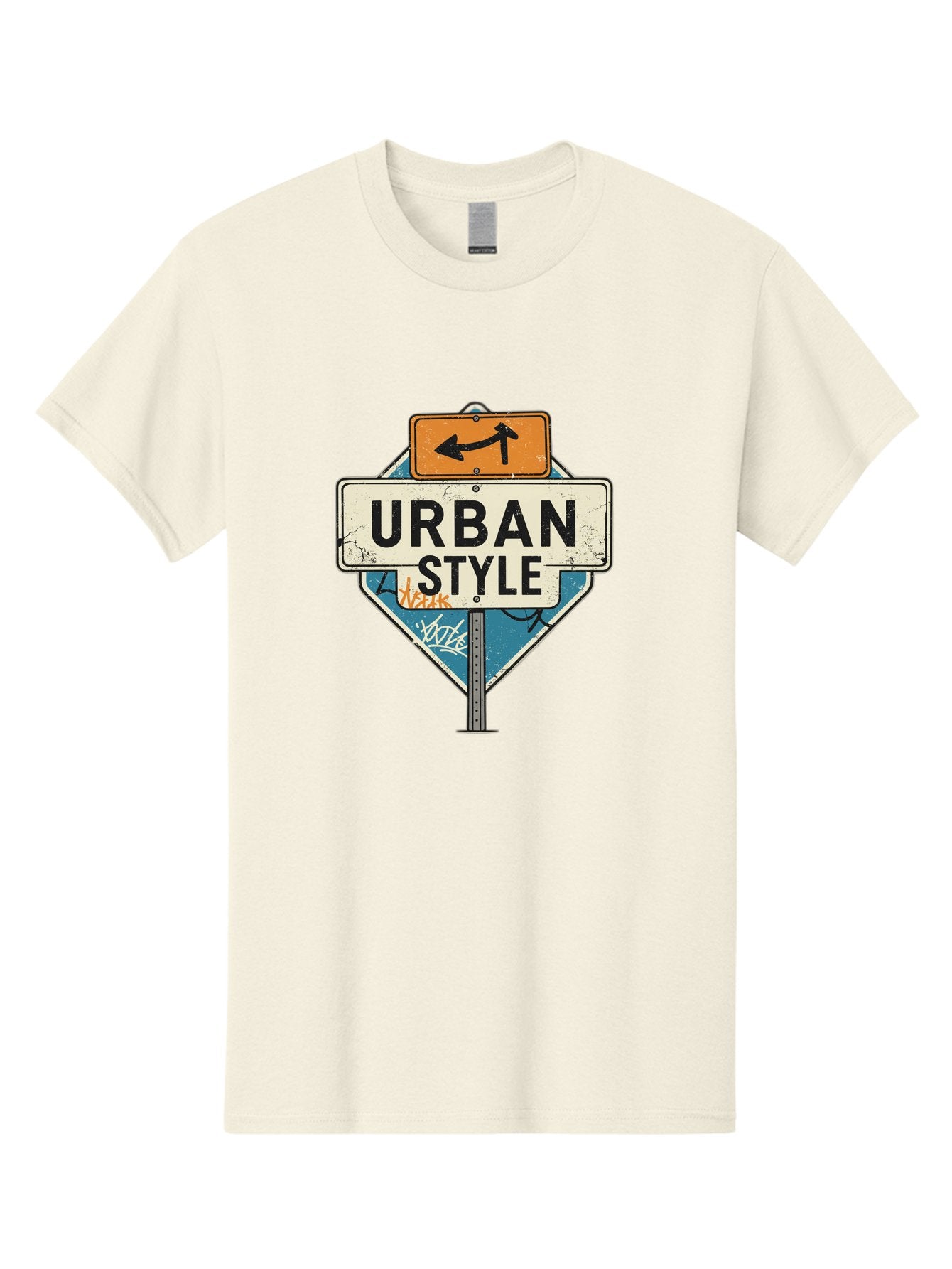Urban-Style-3 Men'S Graphic Tee, 100% Cotton, Comfortable Casual Summer Wear, Machine Washable, Urban Style, Street Signs, Graffiti Art, Urban Culture, Street Fashion, City Life, Modern Aesthetic, Edgy Vibe, Urban Chic, Streetwear Style, Bad874 6