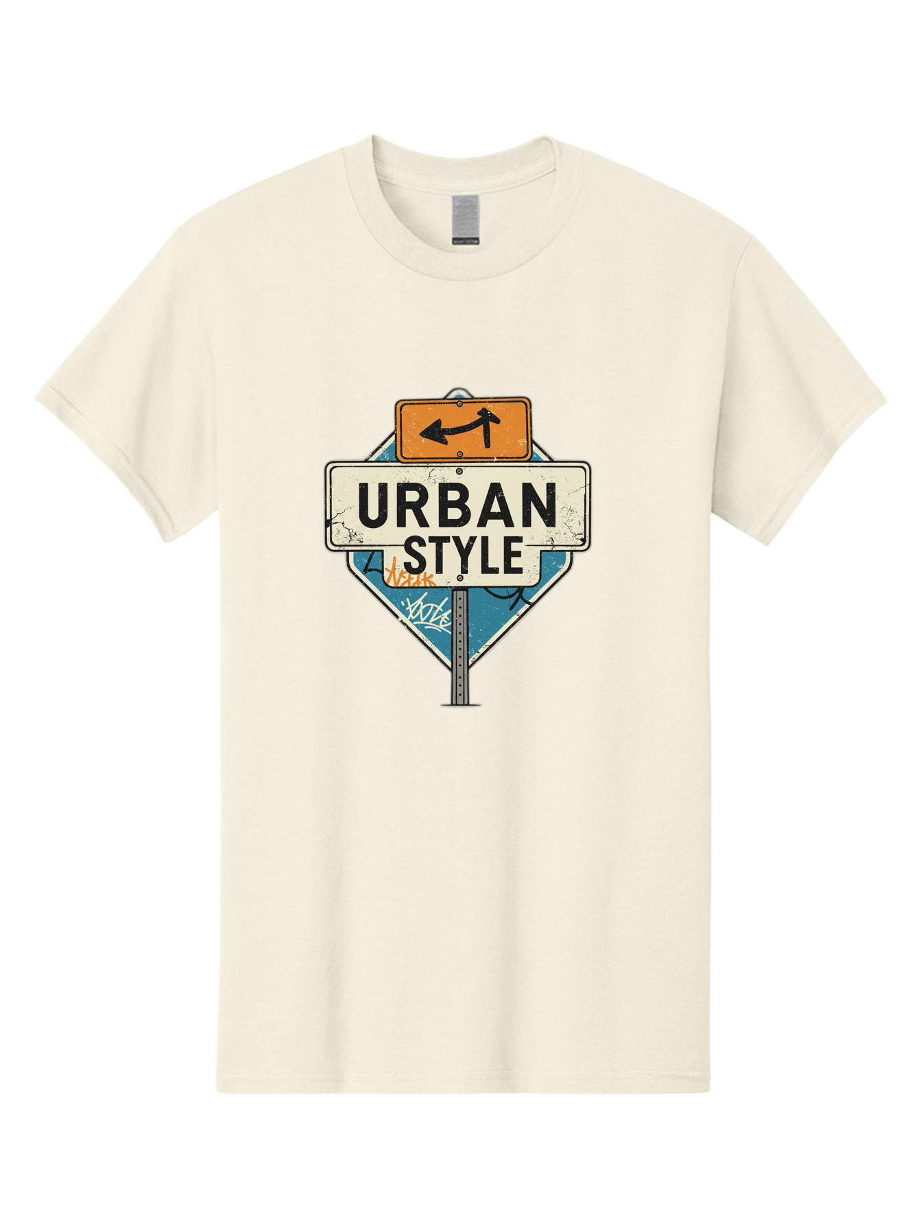 Urban-Style-3 Men'S Graphic Tee, 100% Cotton, Comfortable Casual Summer Wear, Machine Washable, Urban Style, Street Signs, Graffiti Art, Urban Culture, Street Fashion, City Life, Modern Aesthetic, Edgy Vibe, Urban Chic, Streetwear Style, Bad874 7