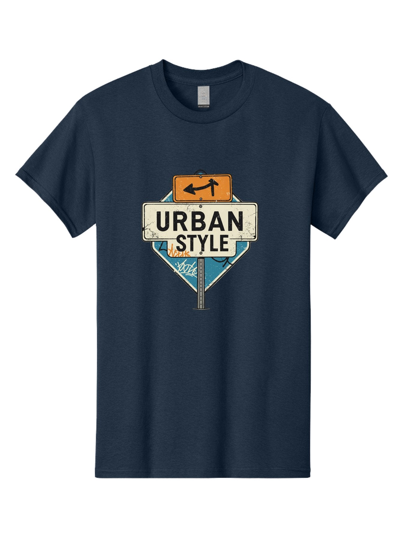 Urban-Style-3 Men'S Graphic Tee, 100% Cotton, Comfortable Casual Summer Wear, Machine Washable, Urban Style, Street Signs, Graffiti Art, Urban Culture, Street Fashion, City Life, Modern Aesthetic, Edgy Vibe, Urban Chic, Streetwear Style, Bad874 8