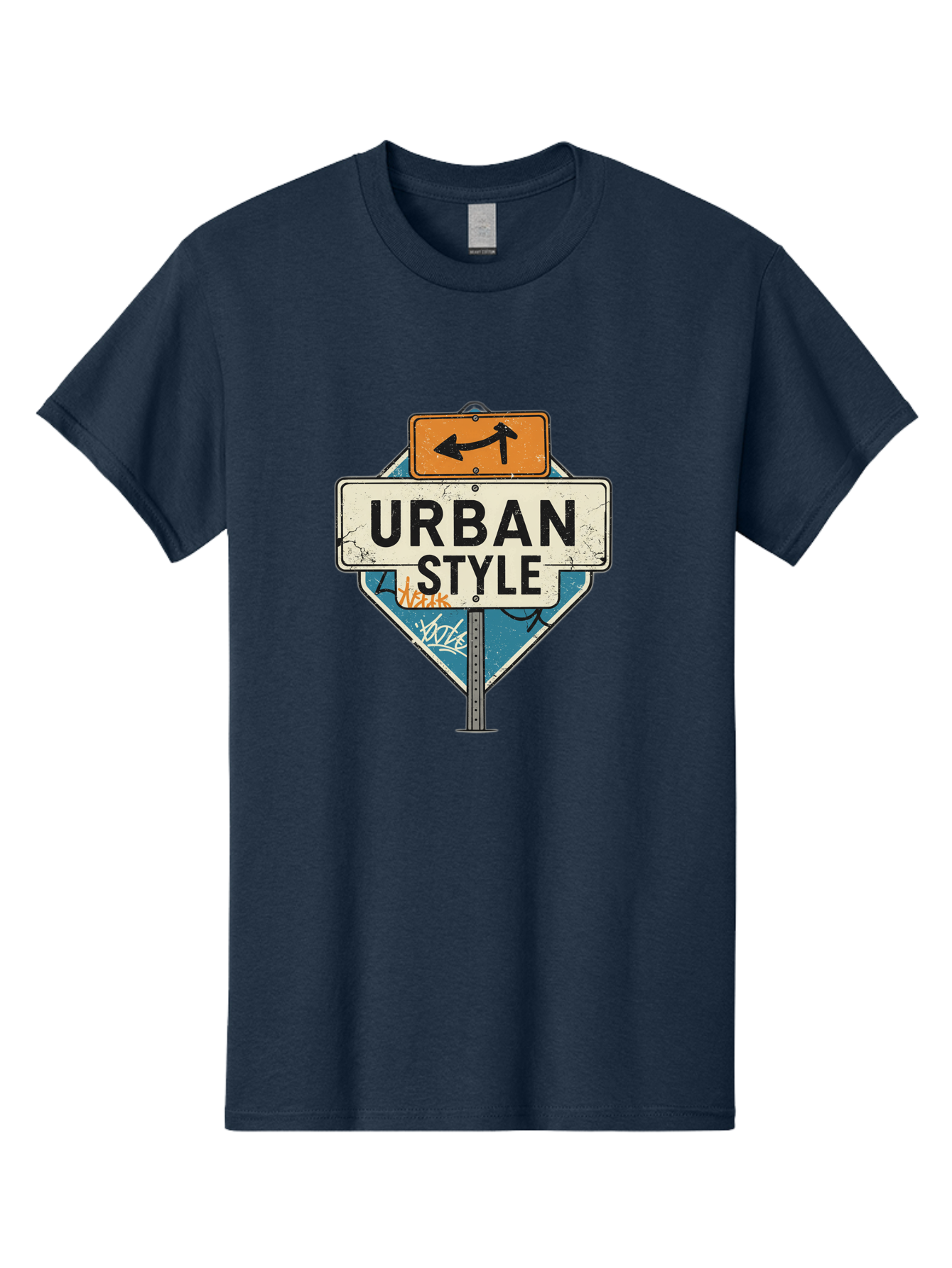 Urban-Style-3 Men'S Graphic Tee, 100% Cotton, Comfortable Casual Summer Wear, Machine Washable, Urban Style, Street Signs, Graffiti Art, Urban Culture, Street Fashion, City Life, Modern Aesthetic, Edgy Vibe, Urban Chic, Streetwear Style, Bad874 6