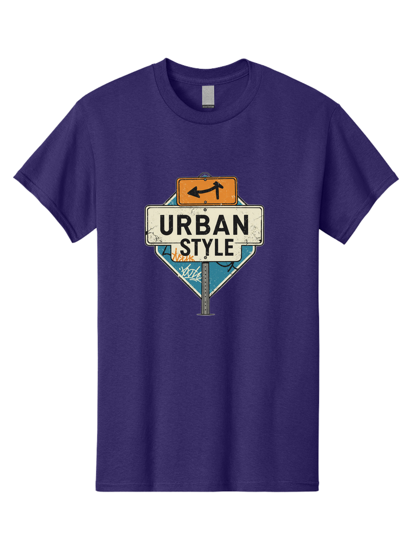 Urban-Style-3 Men'S Graphic Tee, 100% Cotton, Comfortable Casual Summer Wear, Machine Washable, Urban Style, Street Signs, Graffiti Art, Urban Culture, Street Fashion, City Life, Modern Aesthetic, Edgy Vibe, Urban Chic, Streetwear Style, Bad874 5